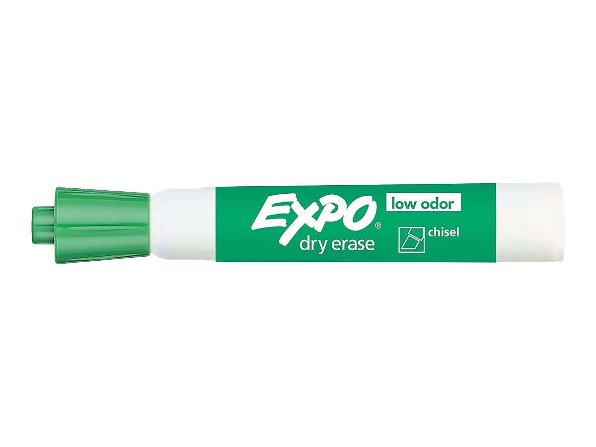 Expo Dry Erase Markers, Chisel Tip, Green, 12/Pack
