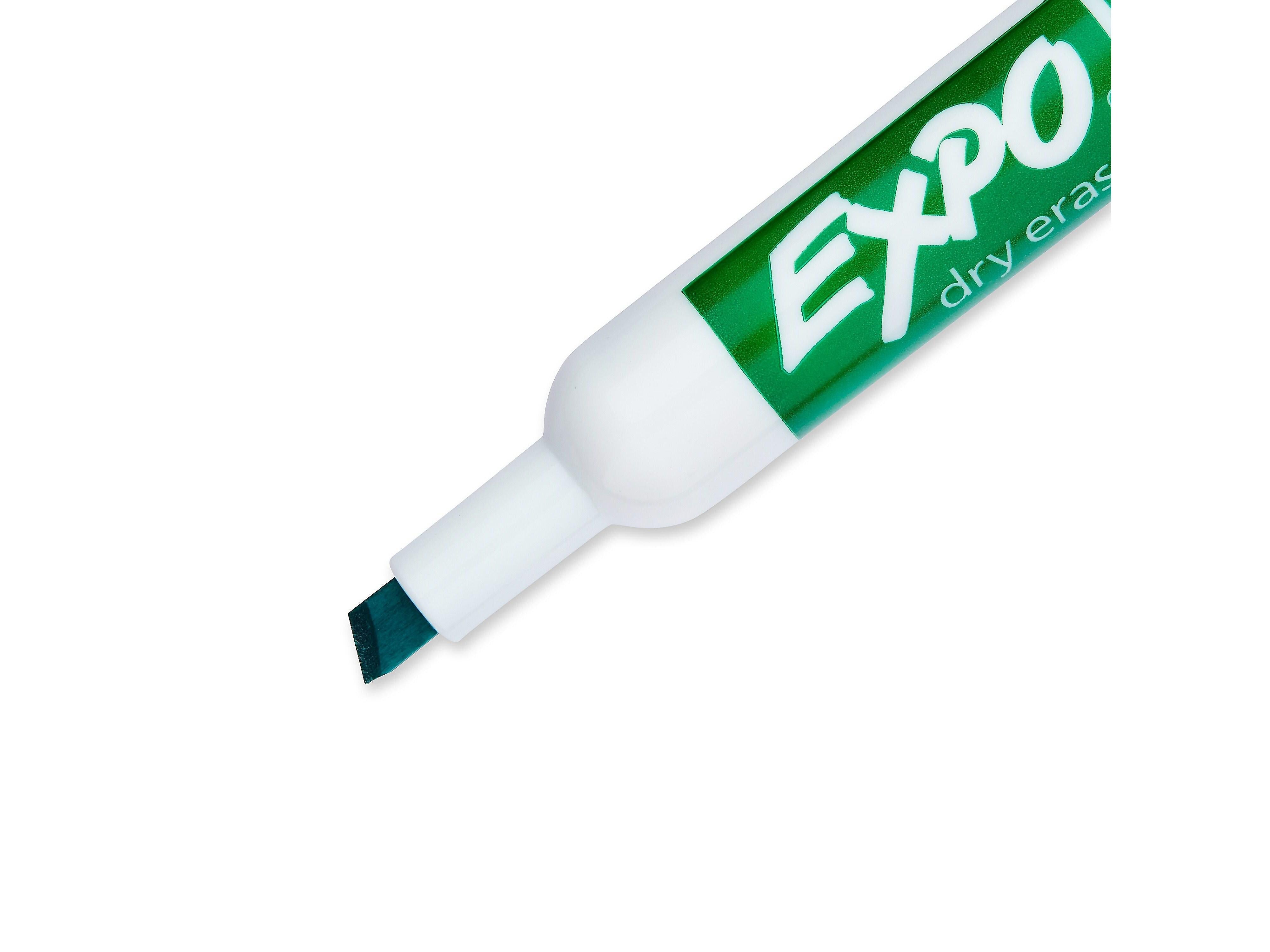 Expo Dry Erase Markers, Chisel Tip, Green, 12/Pack