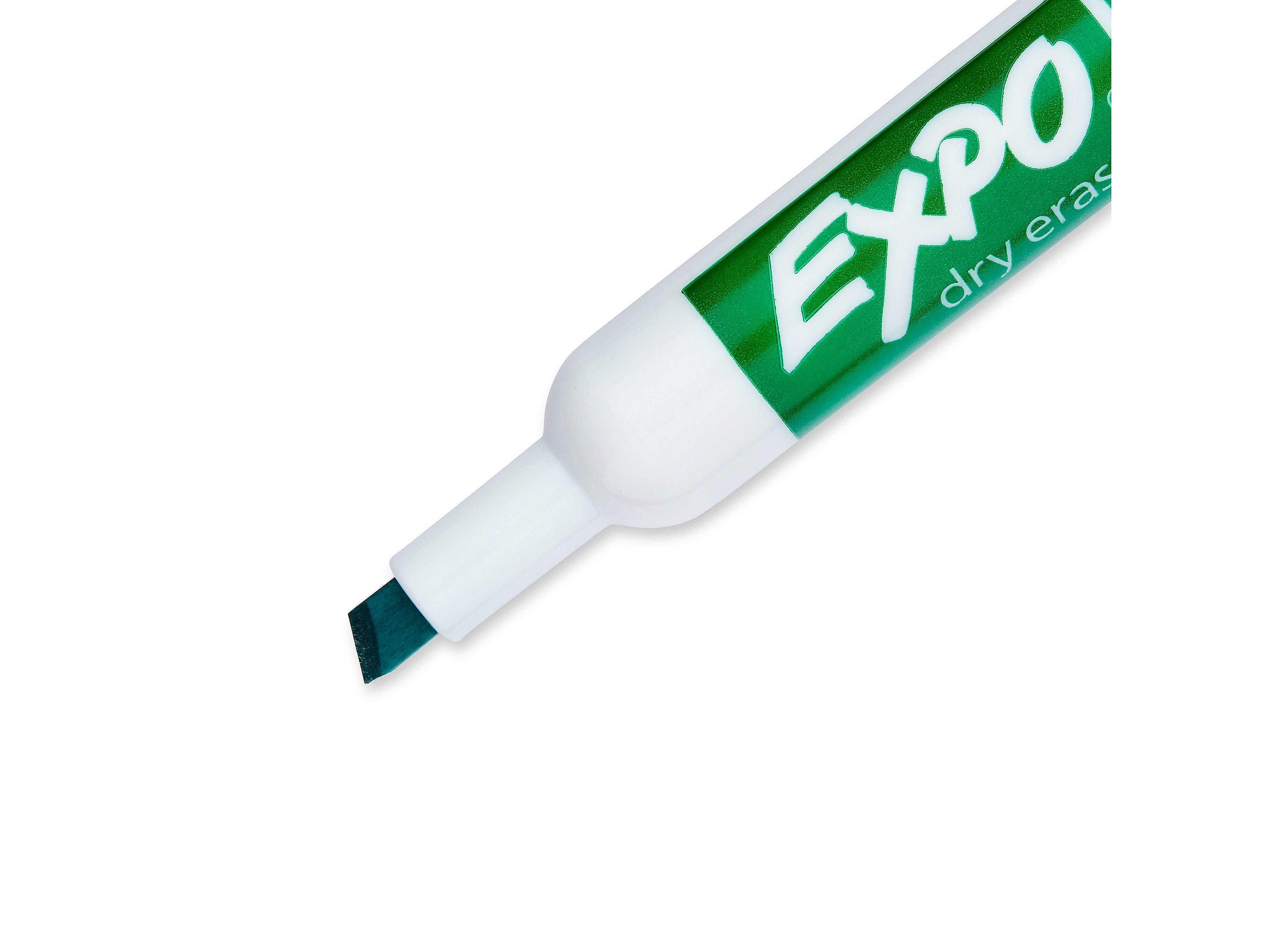 Expo Dry Erase Markers, Chisel Tip, Green, 12/Pack