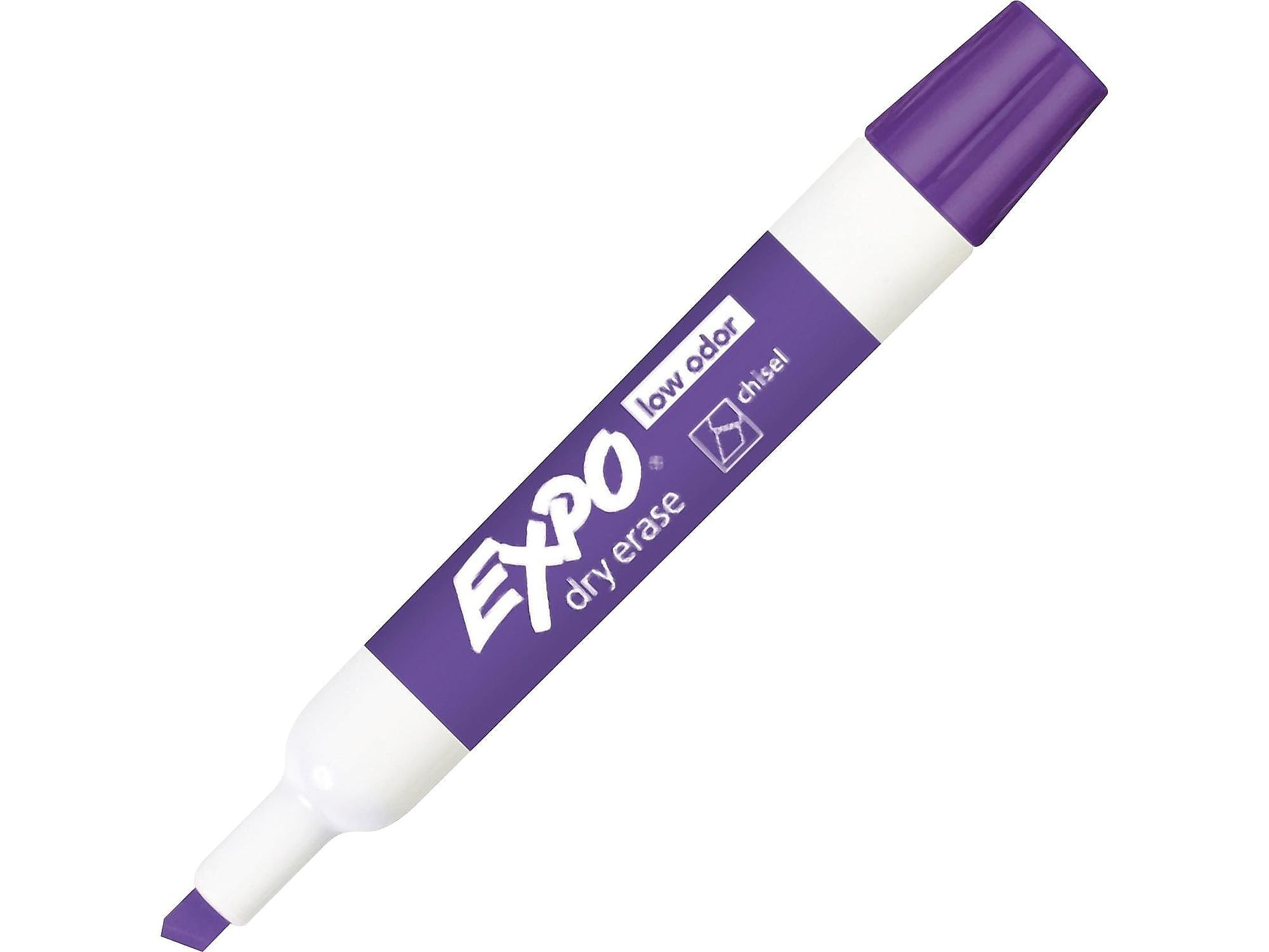 Expo Dry Erase Markers, Chisel Tip, Purple, 12/Pack