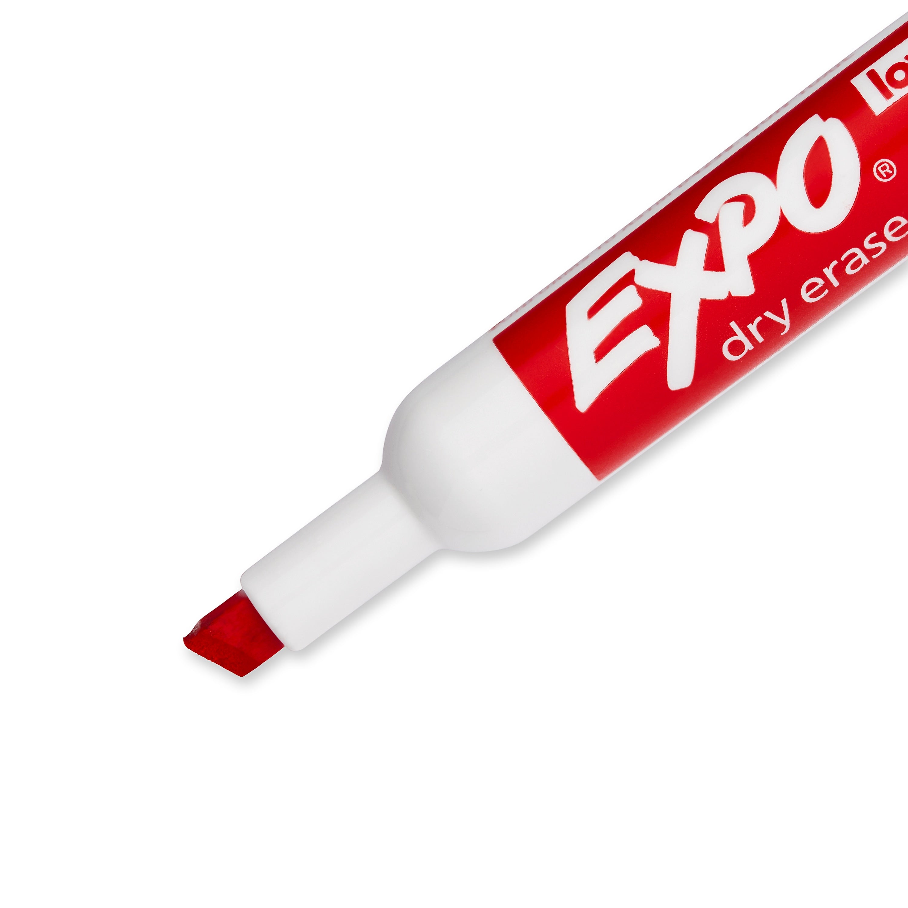 Expo Dry Erase Markers, Chisel Tip, Red, 12/Pack