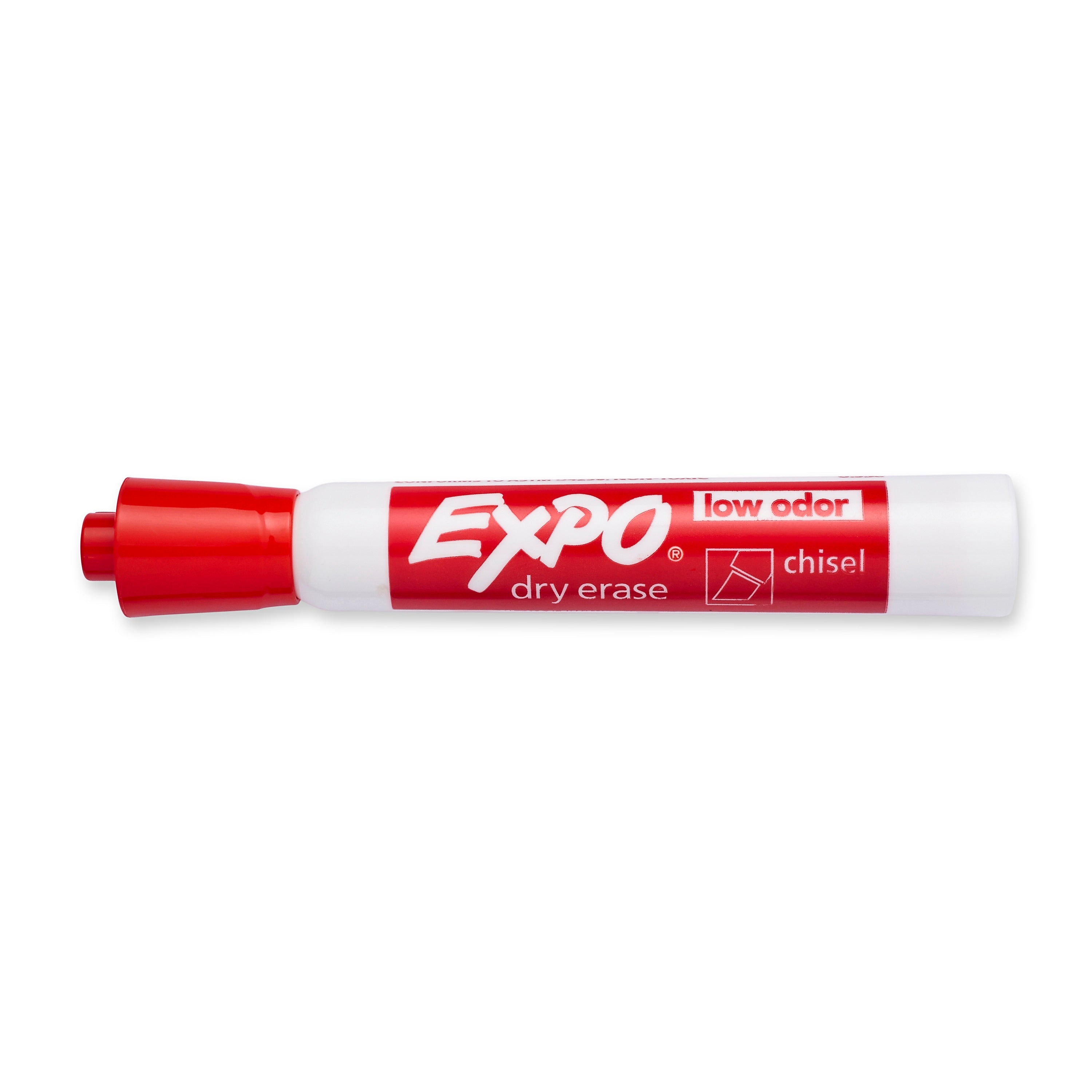 Expo Dry Erase Markers, Chisel Tip, Red, 12/Pack