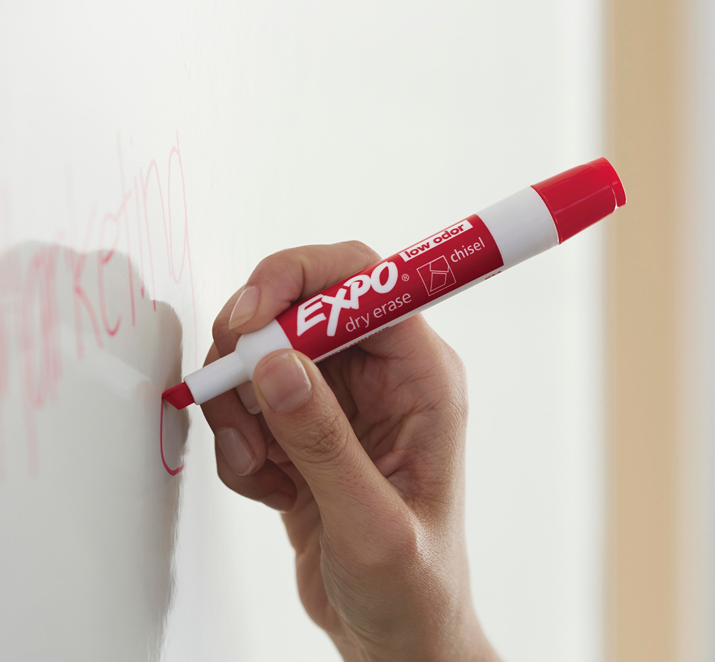 Expo Dry Erase Markers, Chisel Tip, Red, 12/Pack