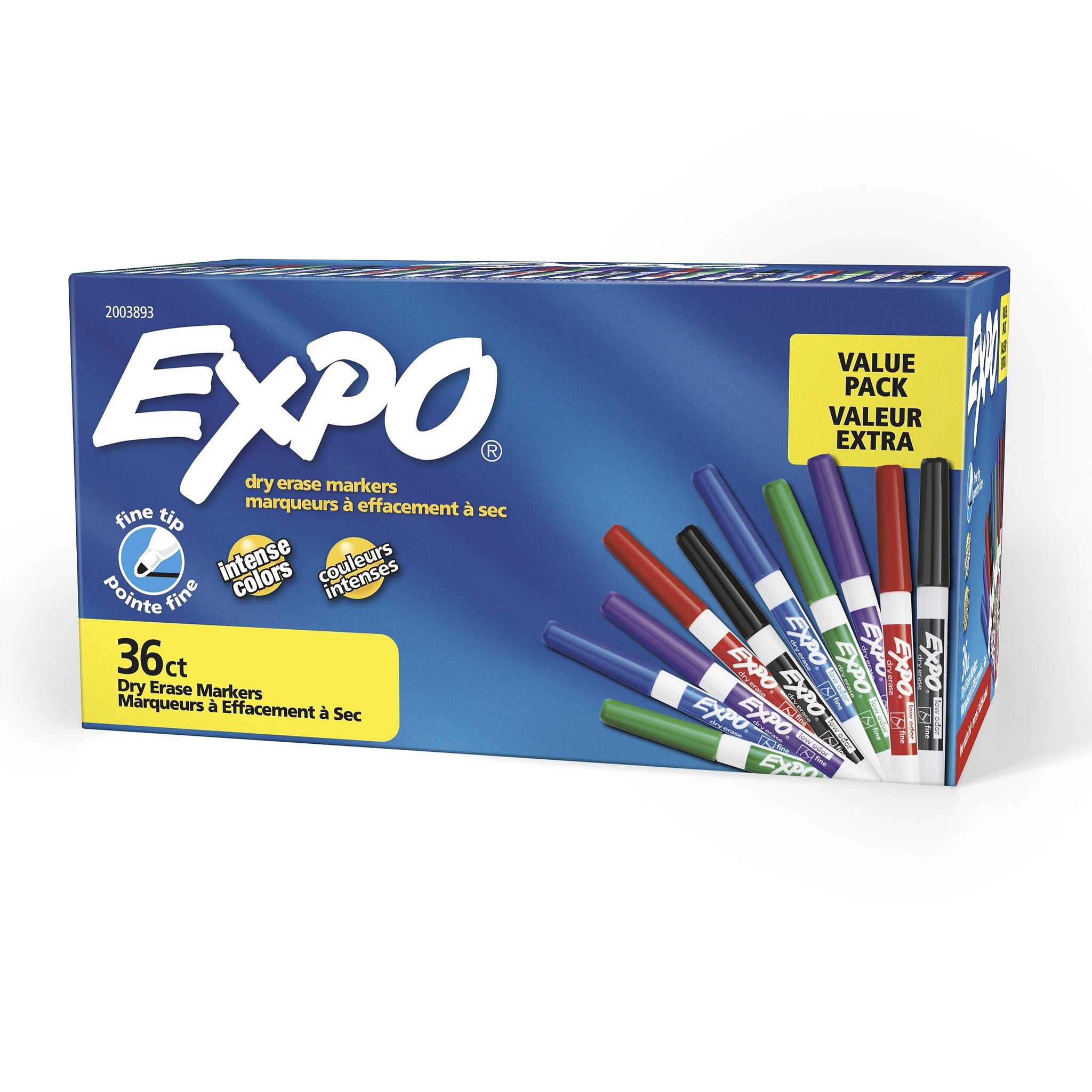 Expo Dry Erase Markers, Fine Tip, Assorted, 36/Pack