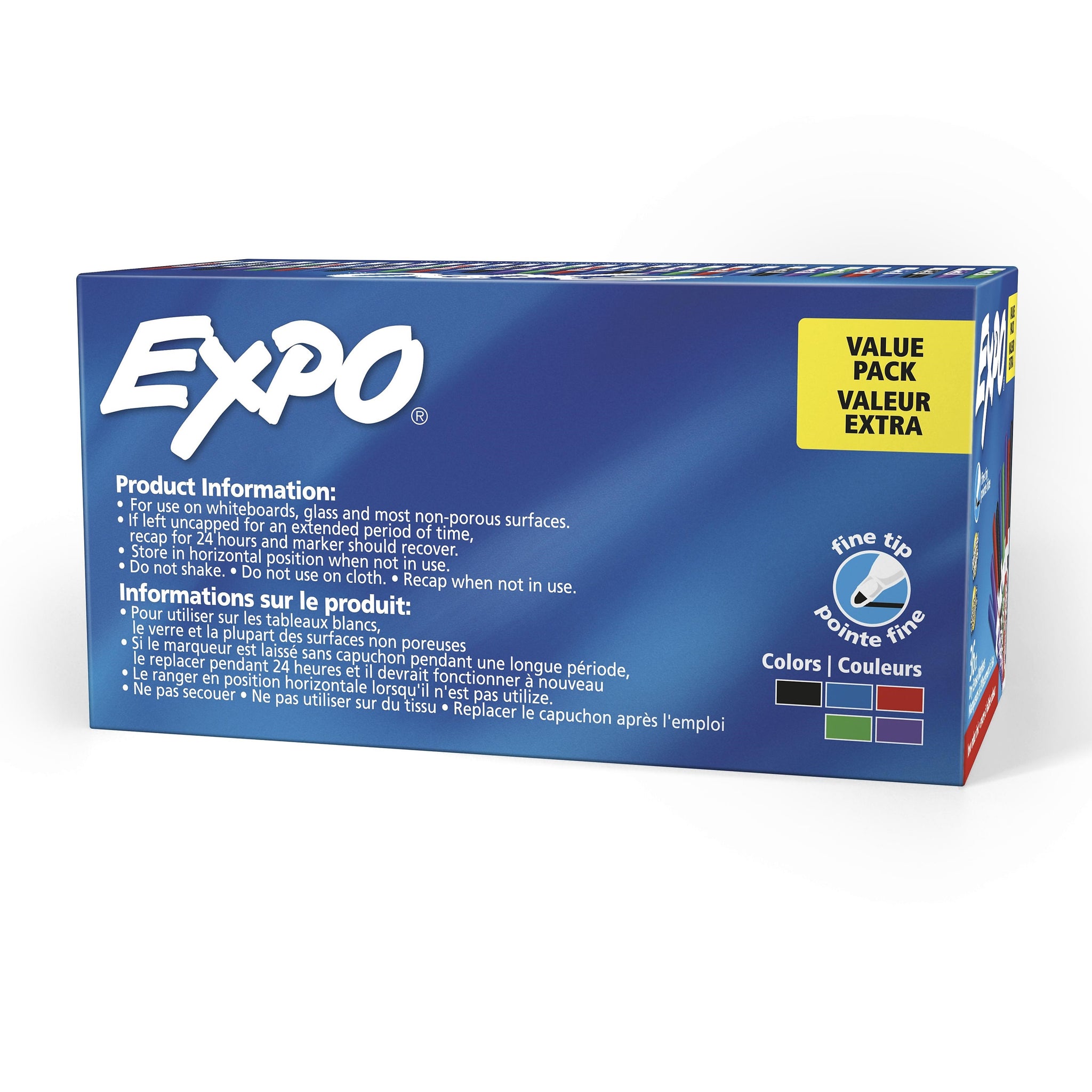 Expo Dry Erase Markers, Fine Tip, Assorted, 36/Pack