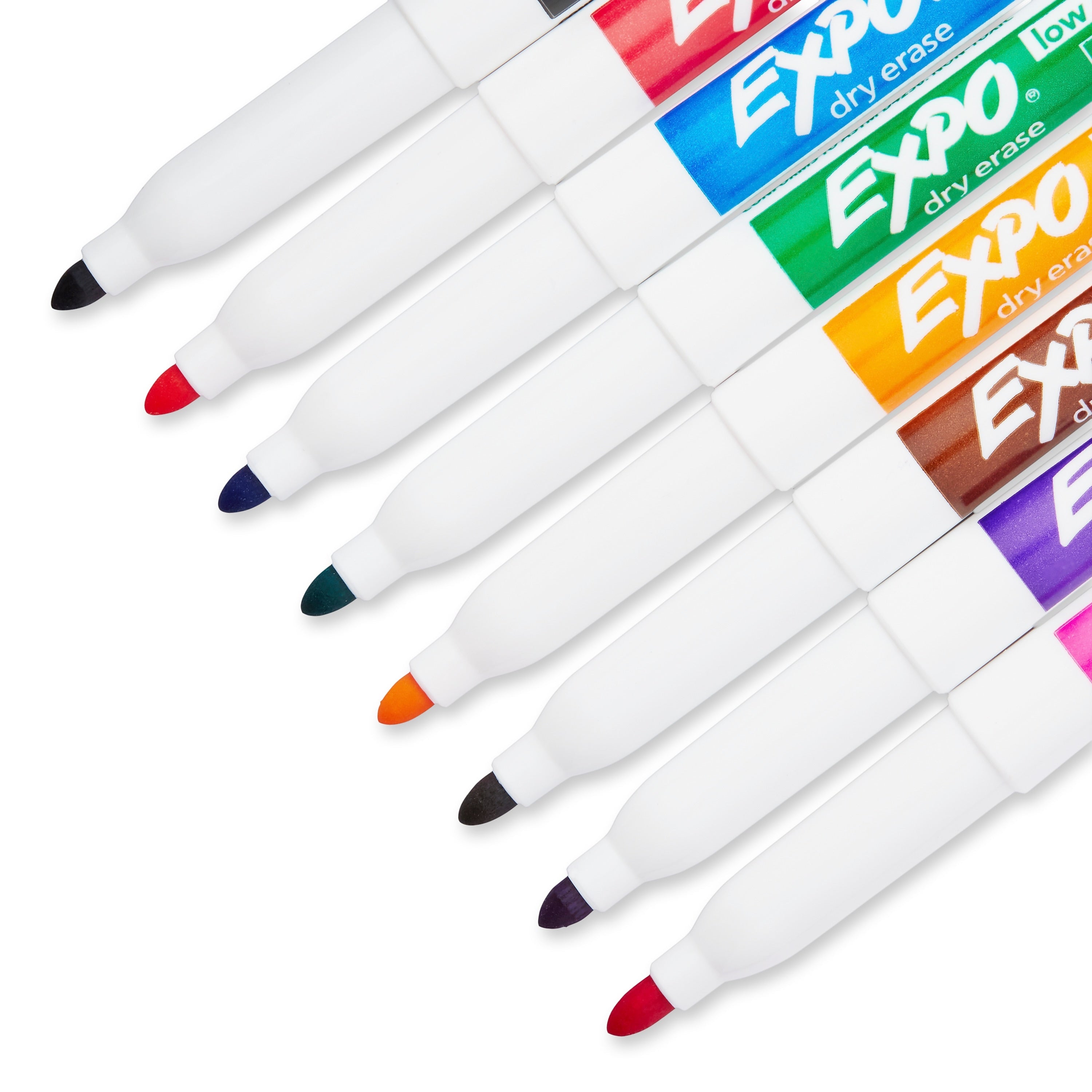 Expo Dry Erase Markers, Fine Tip, Assorted, 8/Pack