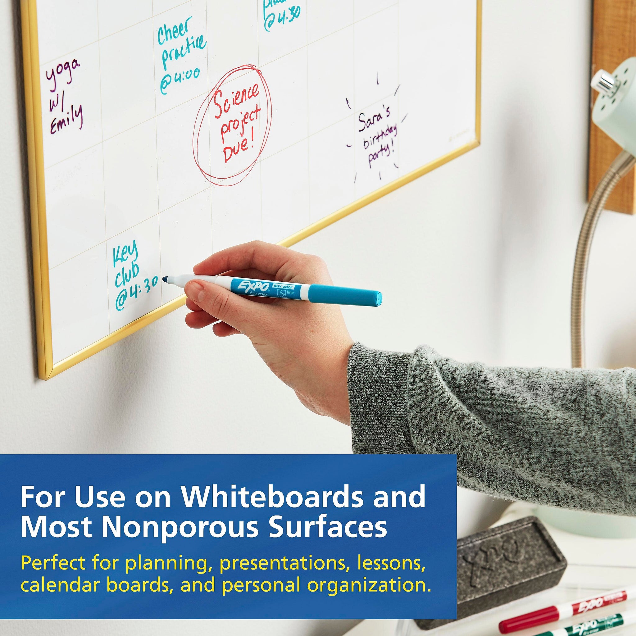 Expo Dry Erase Markers, Fine Tip, Black, 36/Pack