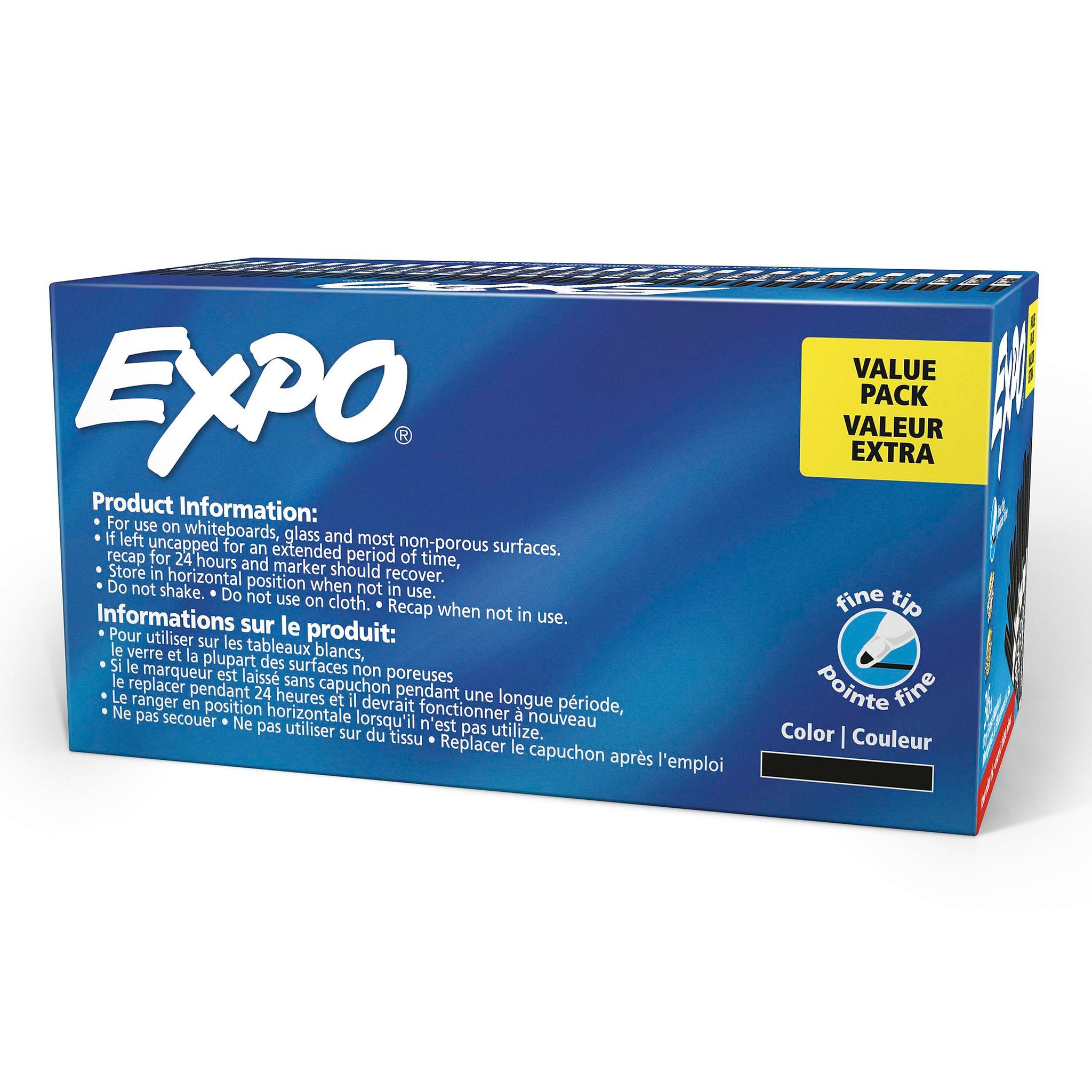 Expo Dry Erase Markers, Fine Tip, Black, 36/Pack