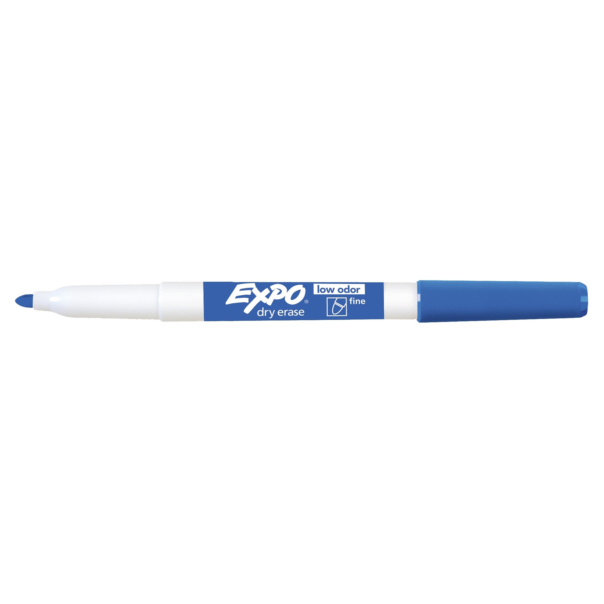 Expo Dry Erase Markers, Fine Tip, Blue, 12/Pack