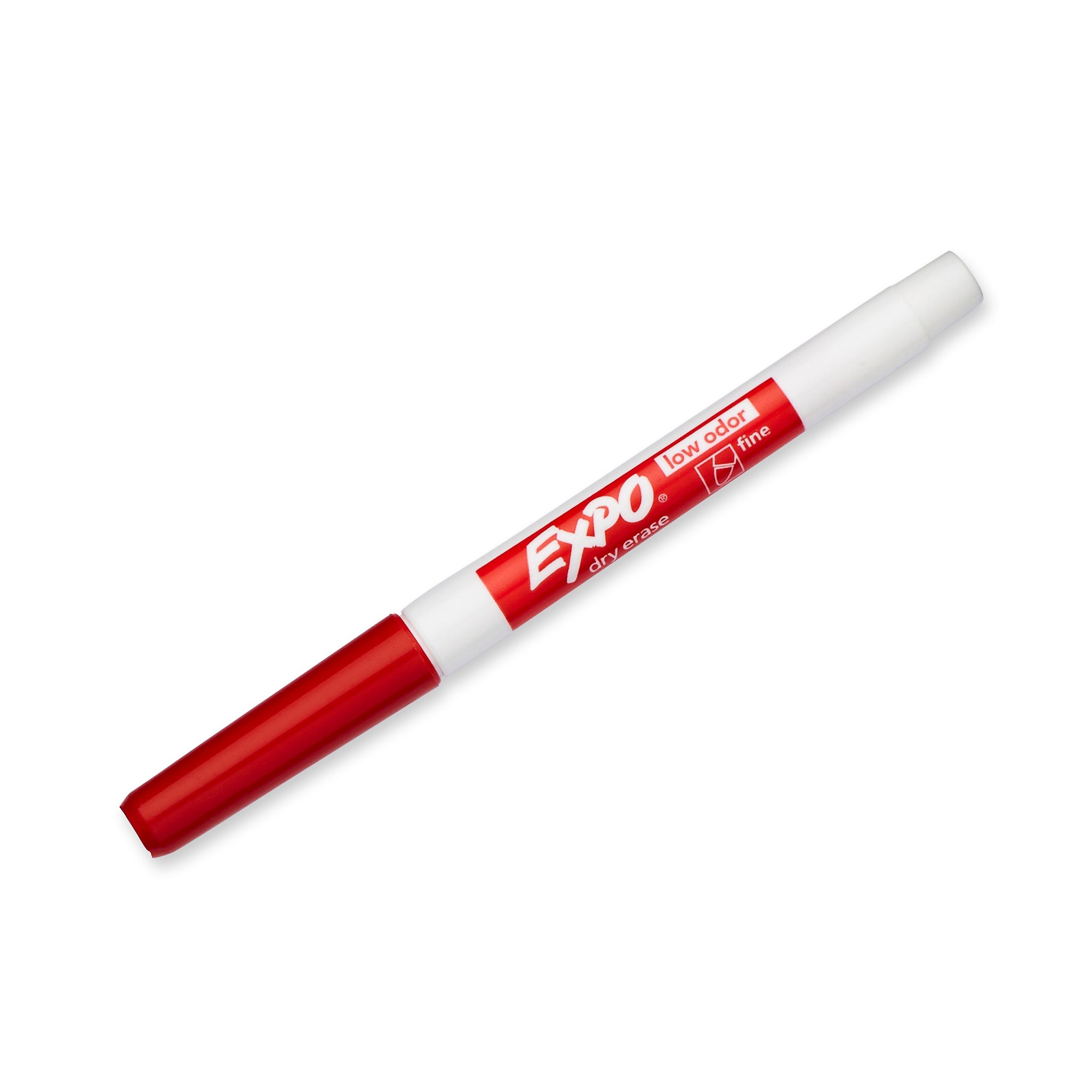 Expo Dry Erase Markers, Fine Tip, Red, 12/Pack
