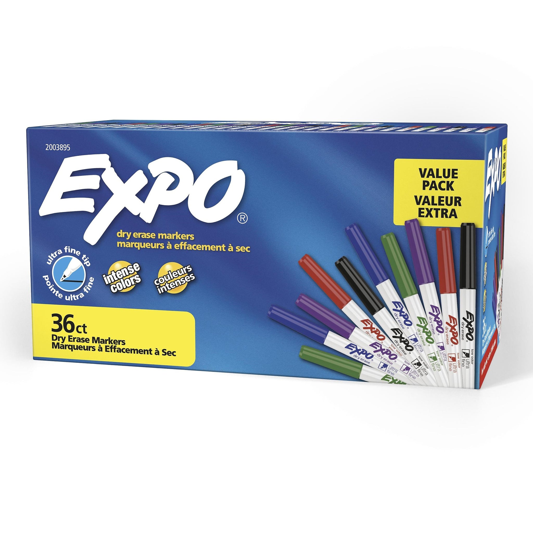 Expo Dry Erase Markers, Ultra Fine Tip, Assorted, 36/Pack