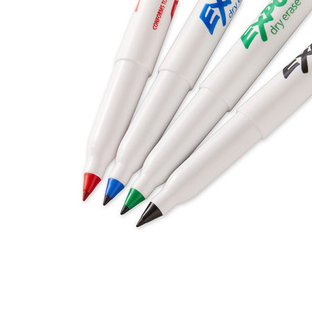 Expo Dry Erase Markers, Ultra Fine Tip, Assorted, 4/Pack