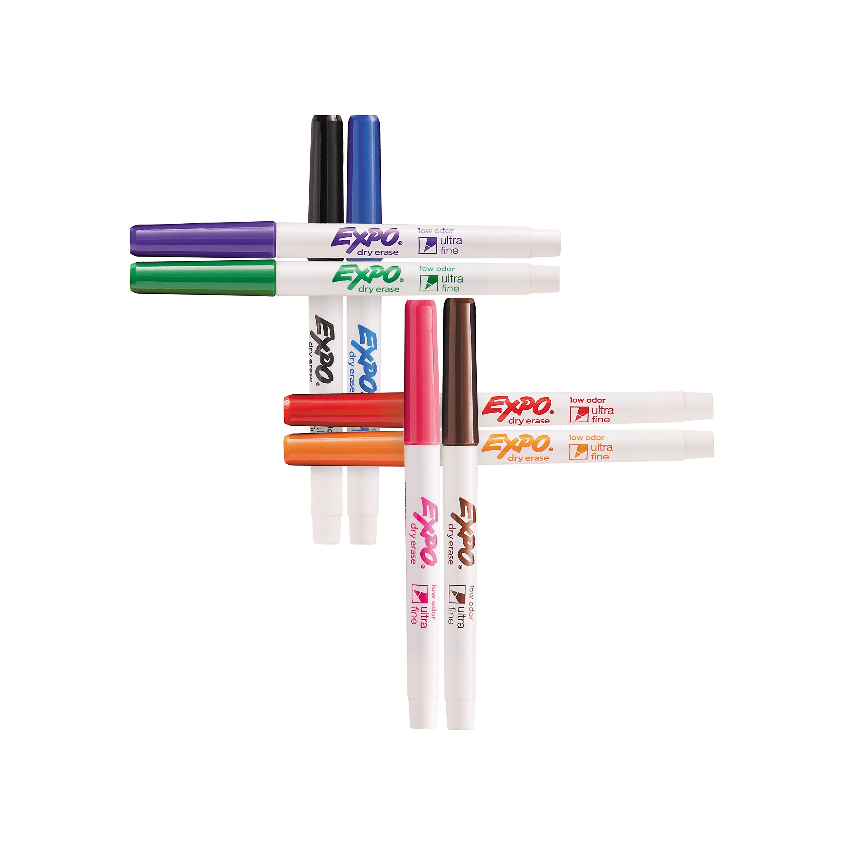 Expo Dry Erase Markers, Ultra Fine Tip, Assorted, 8/Pack
