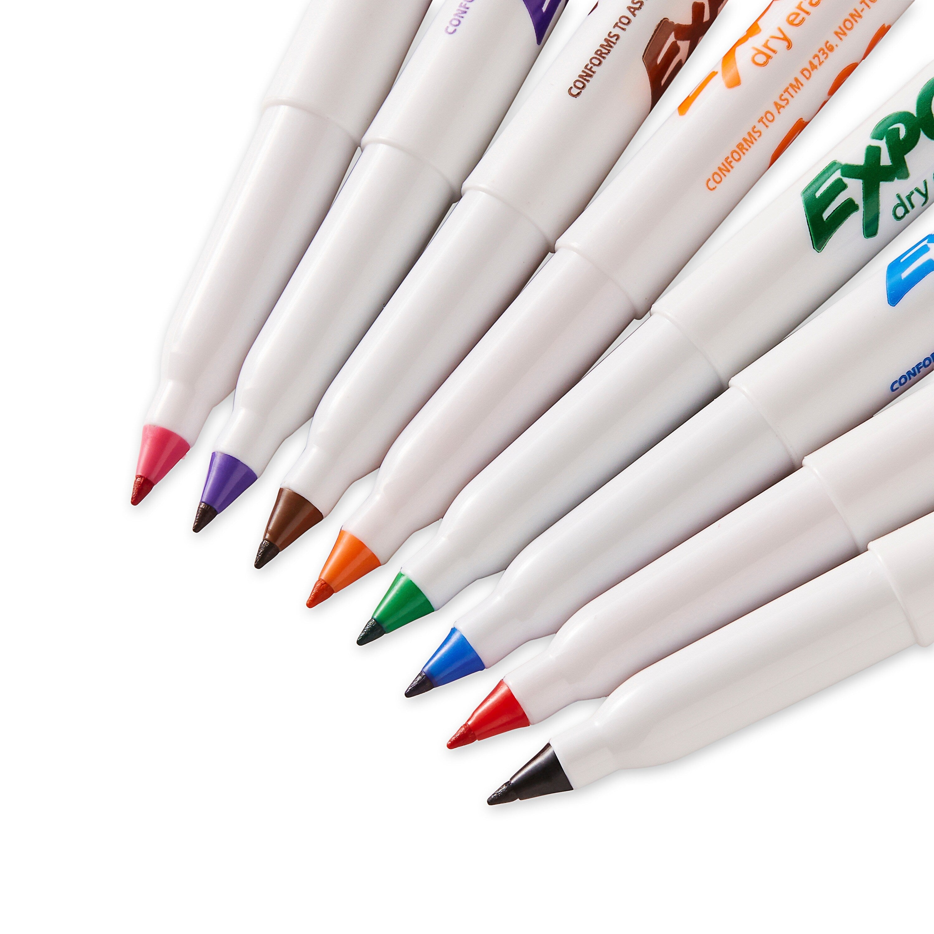 Expo Dry Erase Markers, Ultra Fine Tip, Assorted, 8/Pack