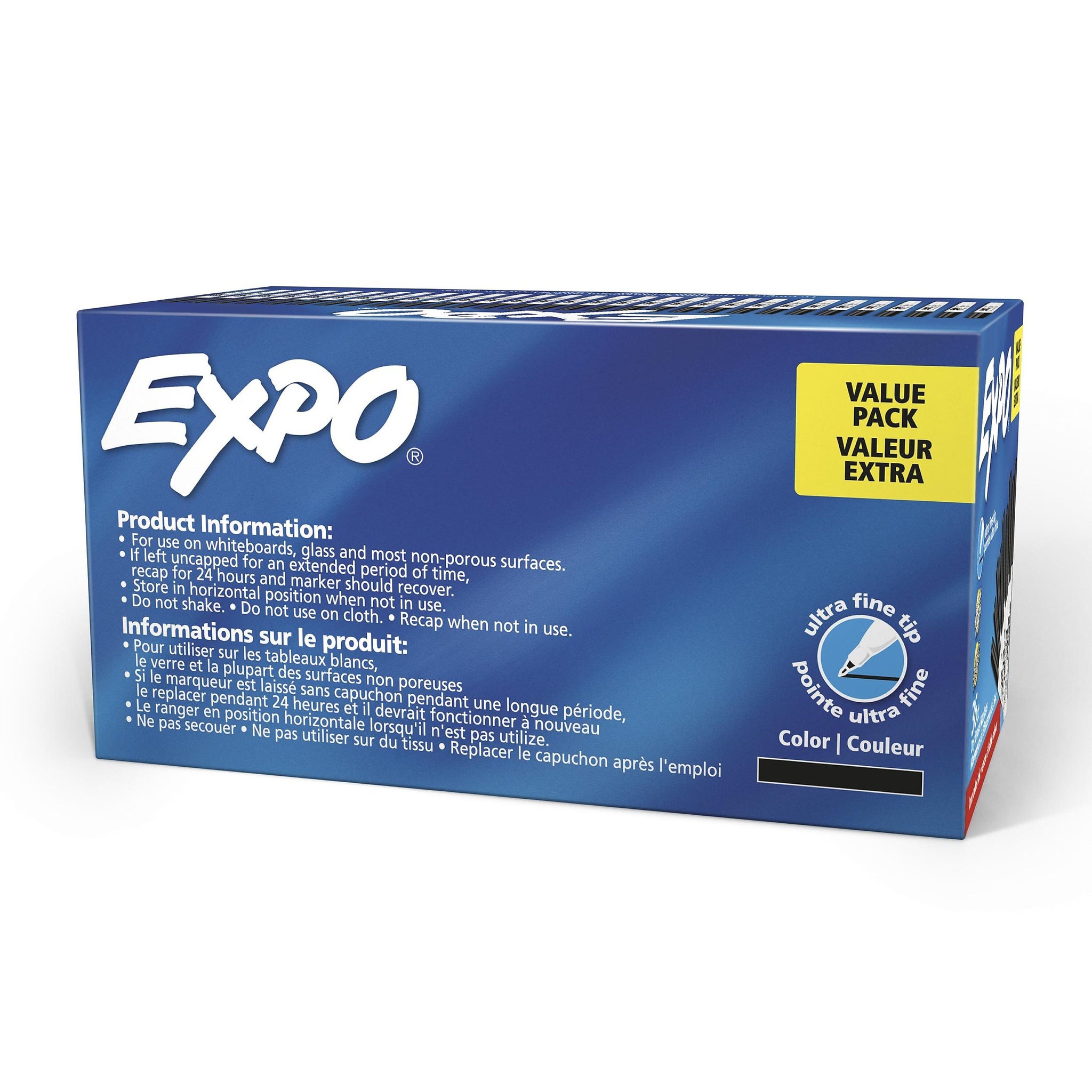Expo Dry Erase Markers, Ultra Fine Tip, Black, 36/Pack