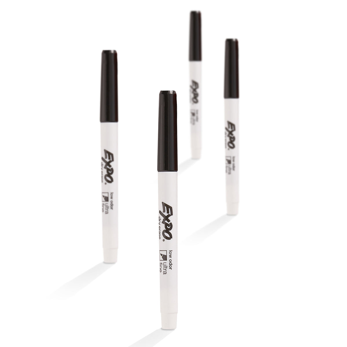 Expo Dry Erase Markers, Ultra Fine Tip, Black, 4/Pack