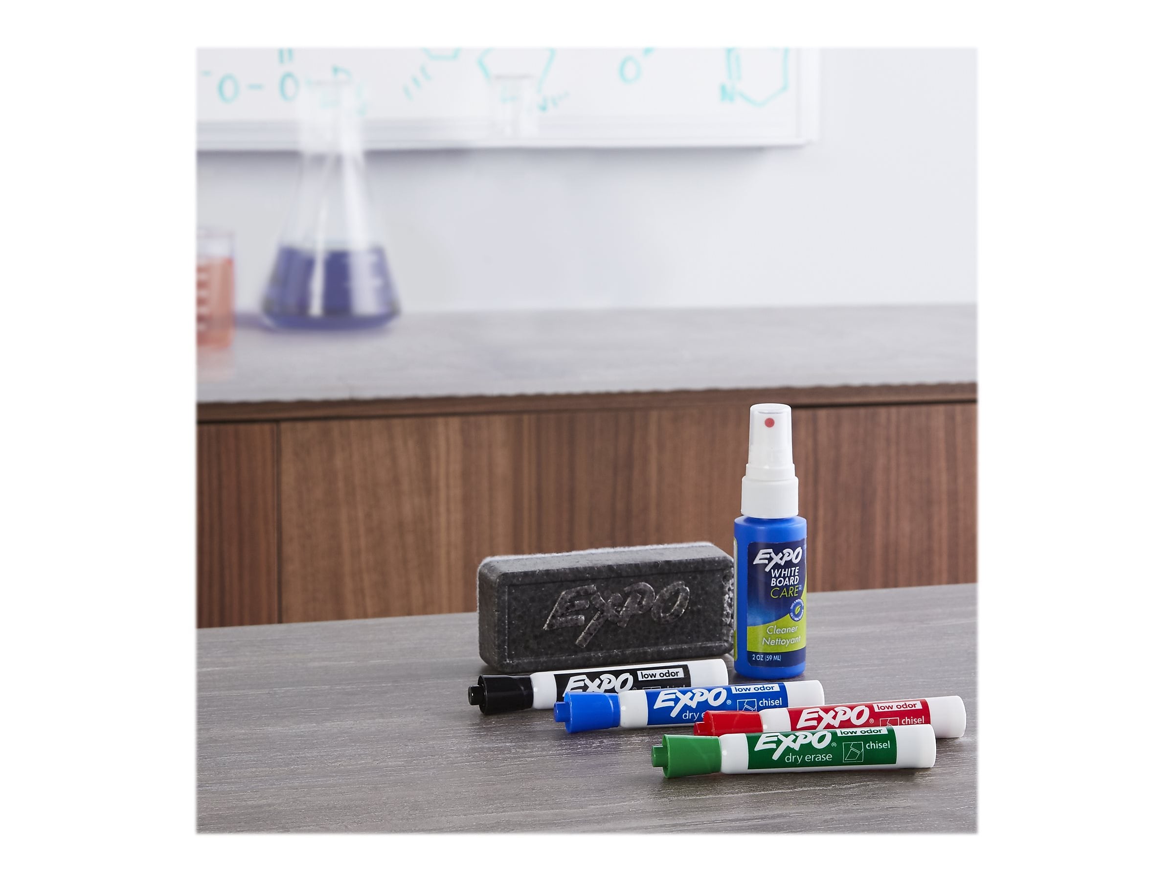 EXPO Dry-Erase Starter Kit, Low Odor, Chisel-Tip, Assorted Colors