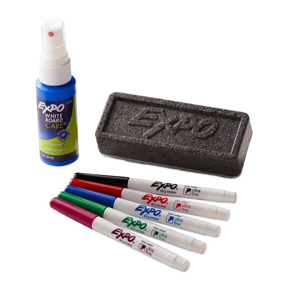 Expo Dry Erase Starter Set, Ultra Fine Tip, Assorted, 5/Set