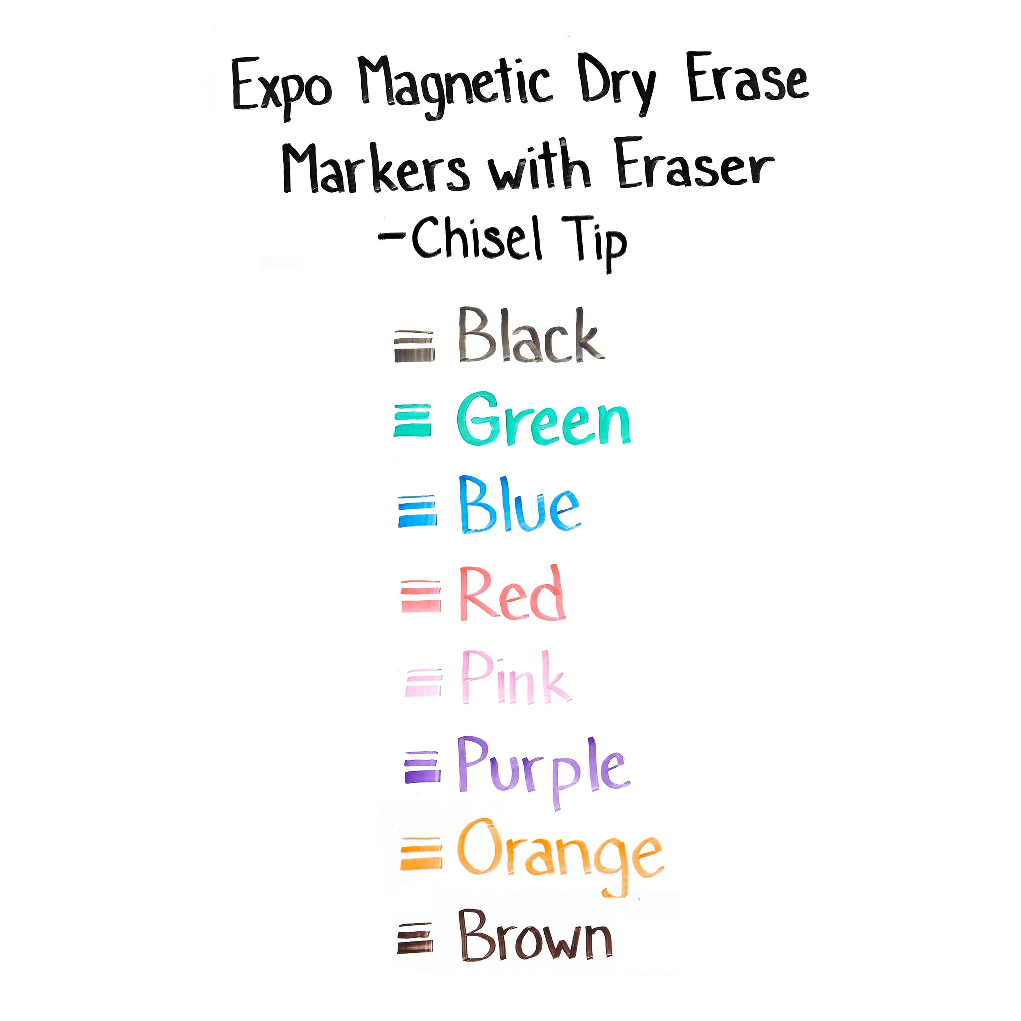 Expo Magnetic Dry Erase Markers, Chisel Tip, Assorted, 8/Pack