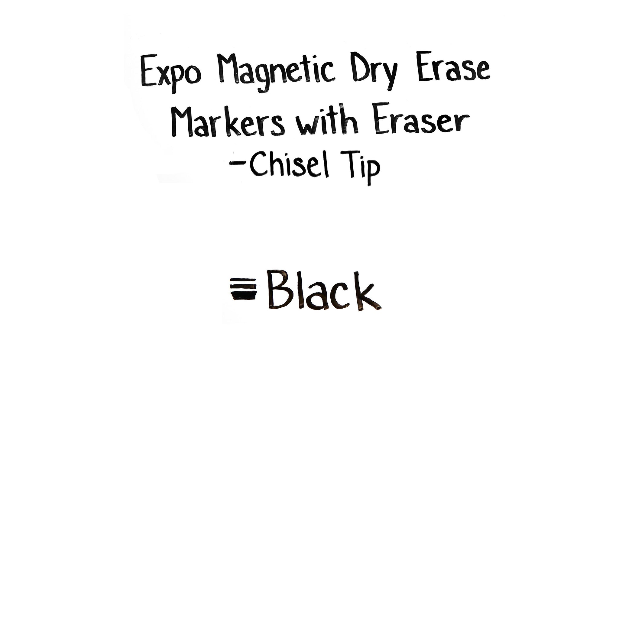 Expo Magnetic Dry Erase Markers, Chisel Tip, Black, 4/Pack