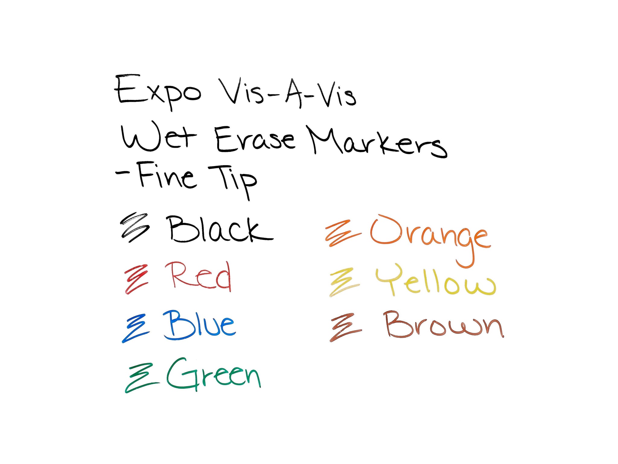 Expo Vis-a-Vis Wet Erase Markers, Fine Point, Assorted, 4/Pack