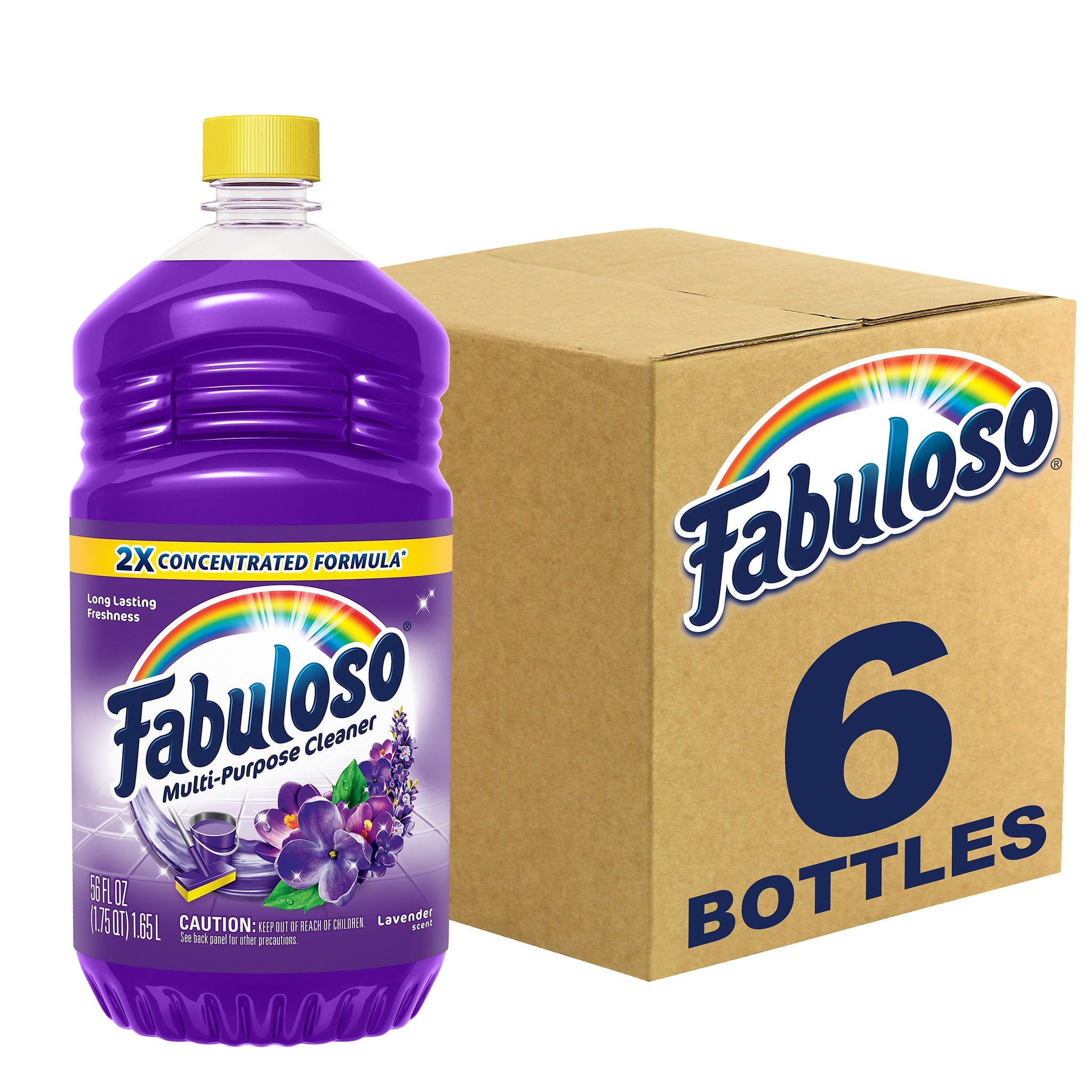 Fabuloso Multi-Purpose Cleaner, Lavender Scent, 56 fl. oz., 6/Carton