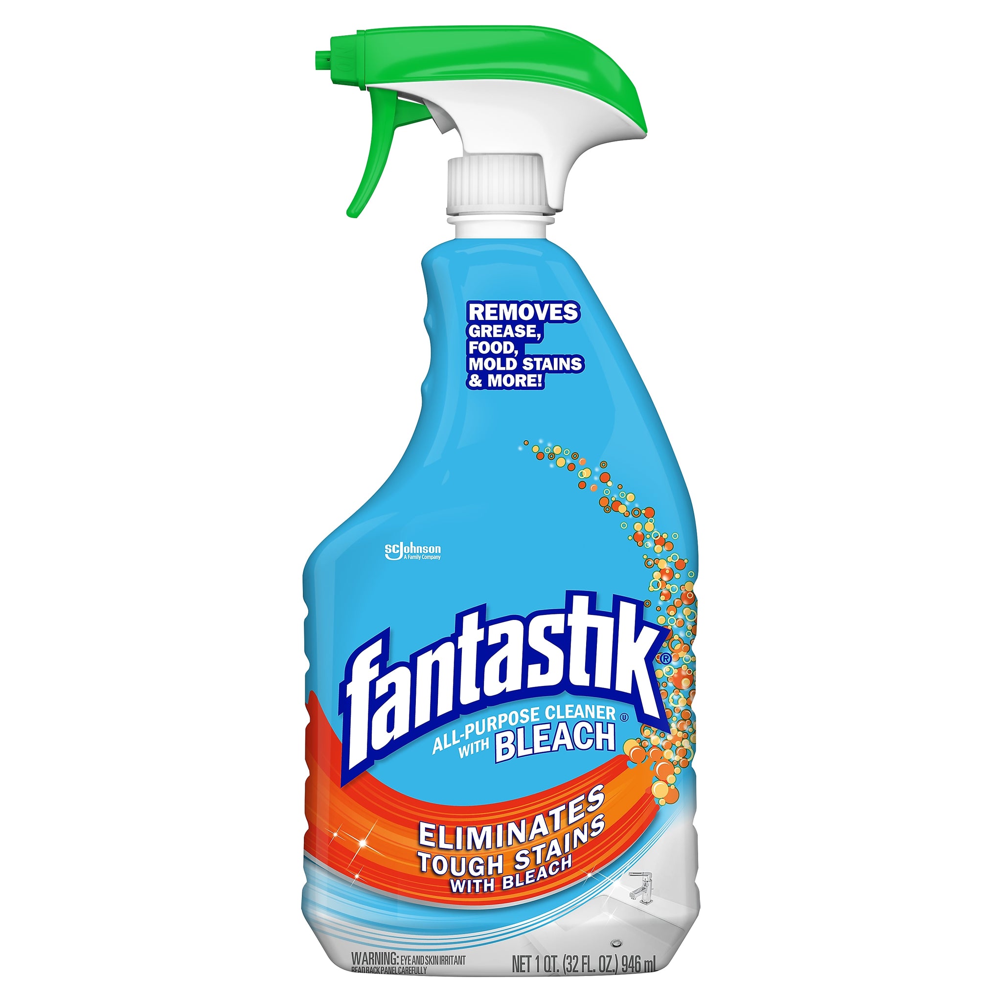 Fantastik All-Purpose Cleaner with Bleach, Fresh, 32 Oz.