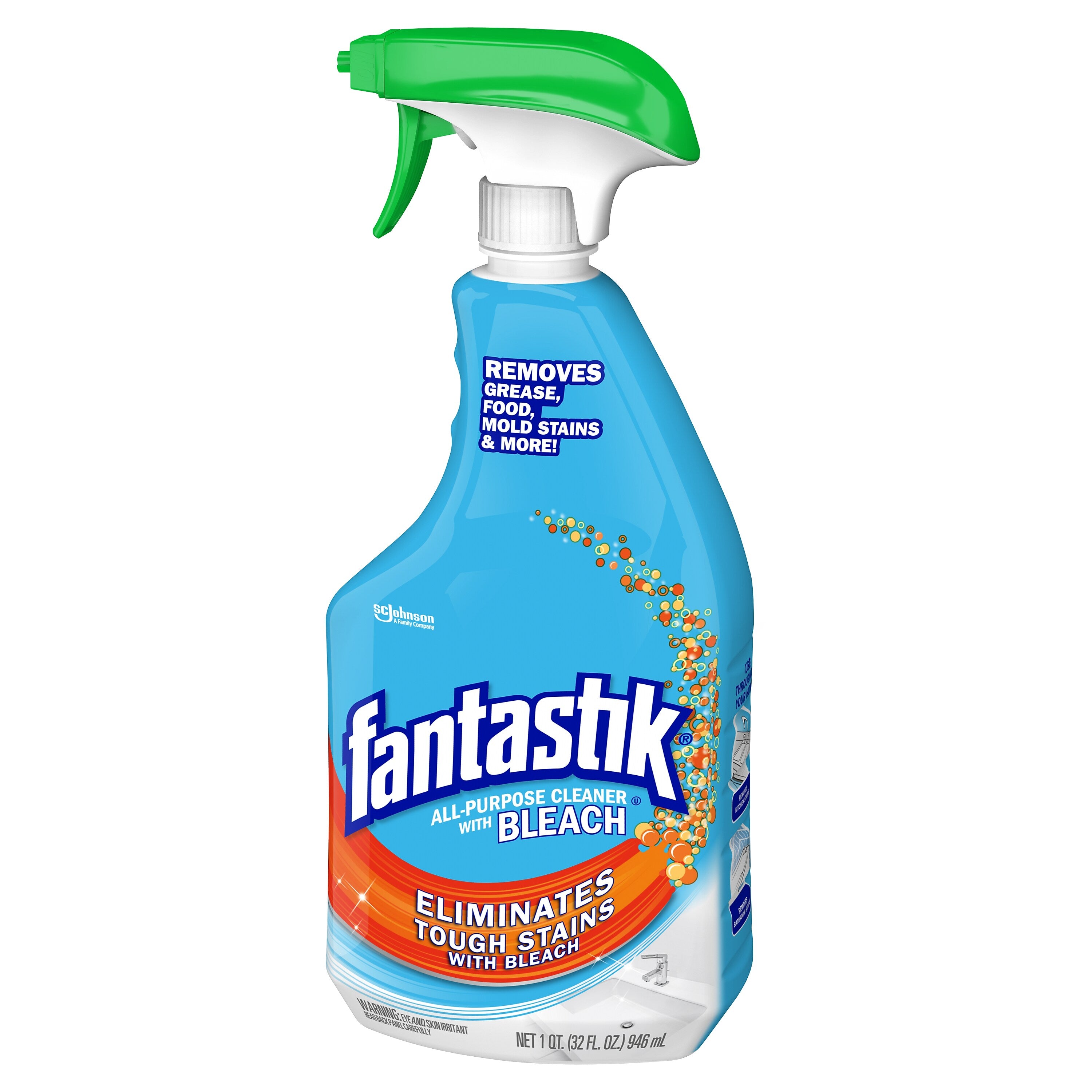 Fantastik All-Purpose Cleaner with Bleach, Fresh, 32 Oz.