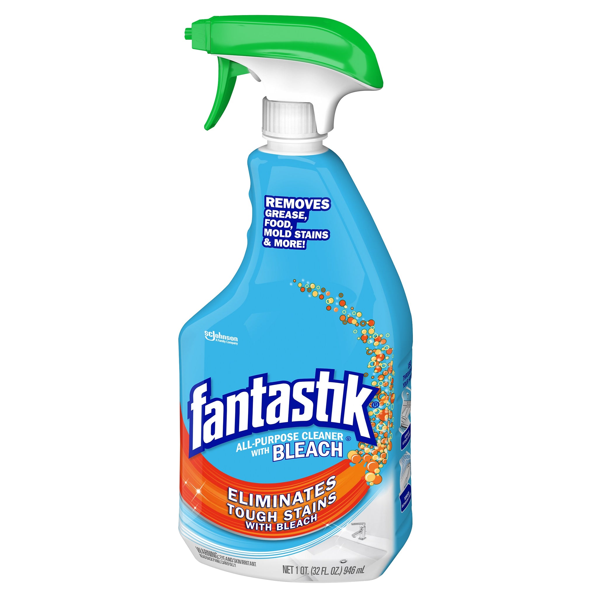 Fantastik All-Purpose Cleaner with Bleach, Fresh, 32 Oz.