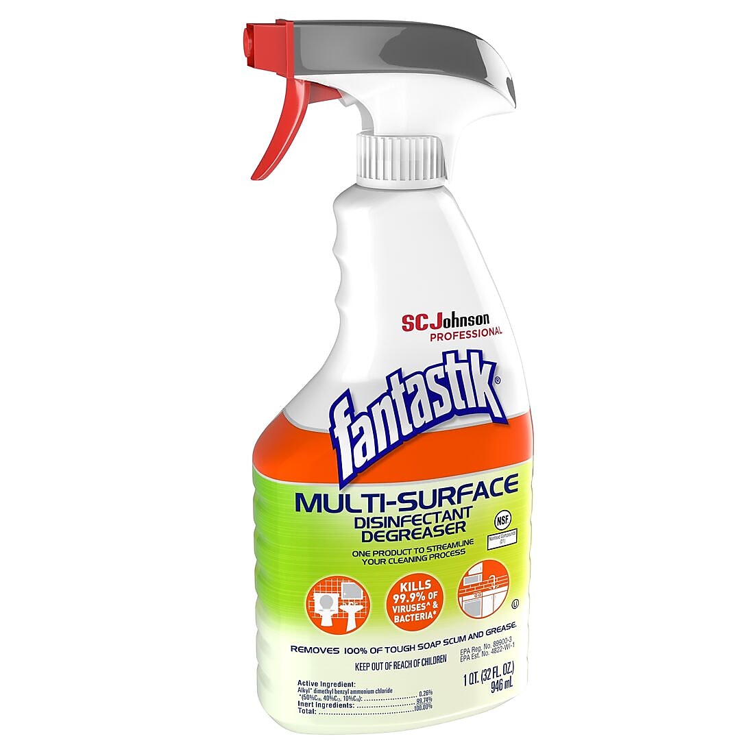 Fantastik Multi-surface Disinfectant Degreaser, 32 Oz.