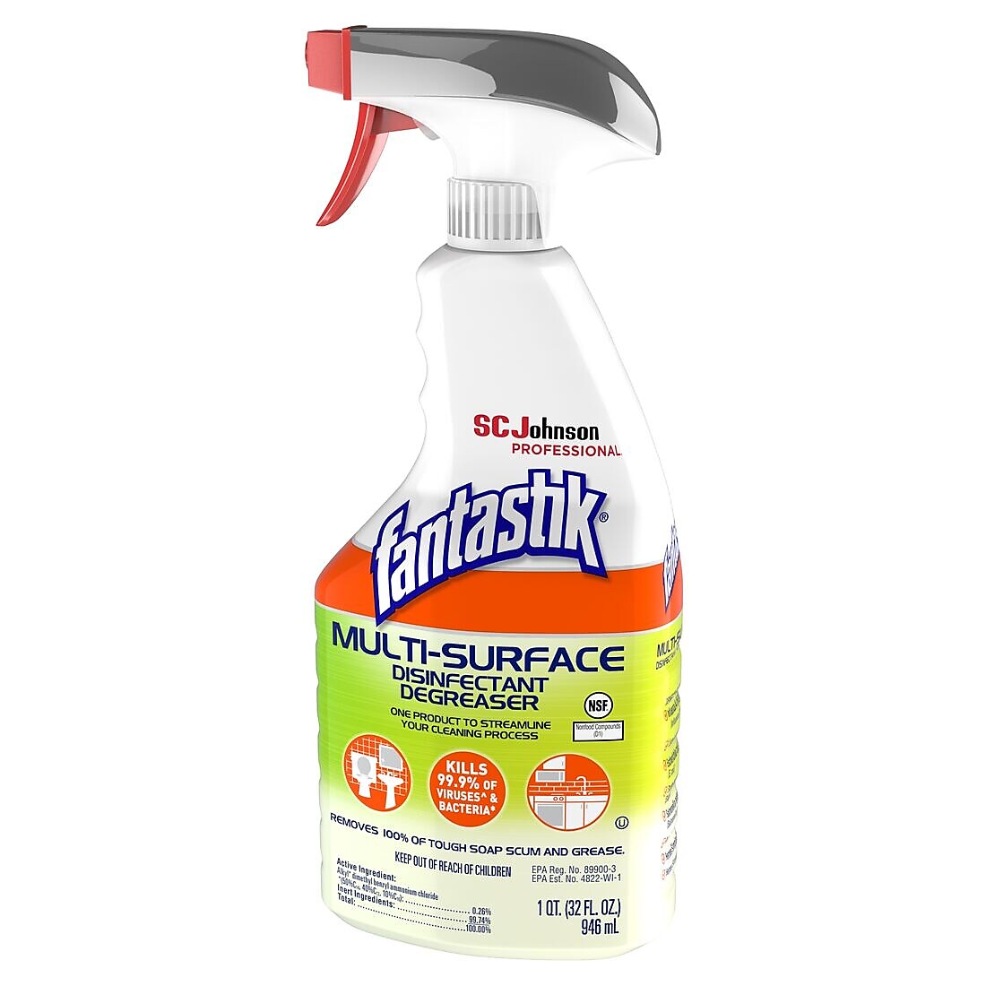 Fantastik Multi-surface Disinfectant Degreaser, 32 Oz.