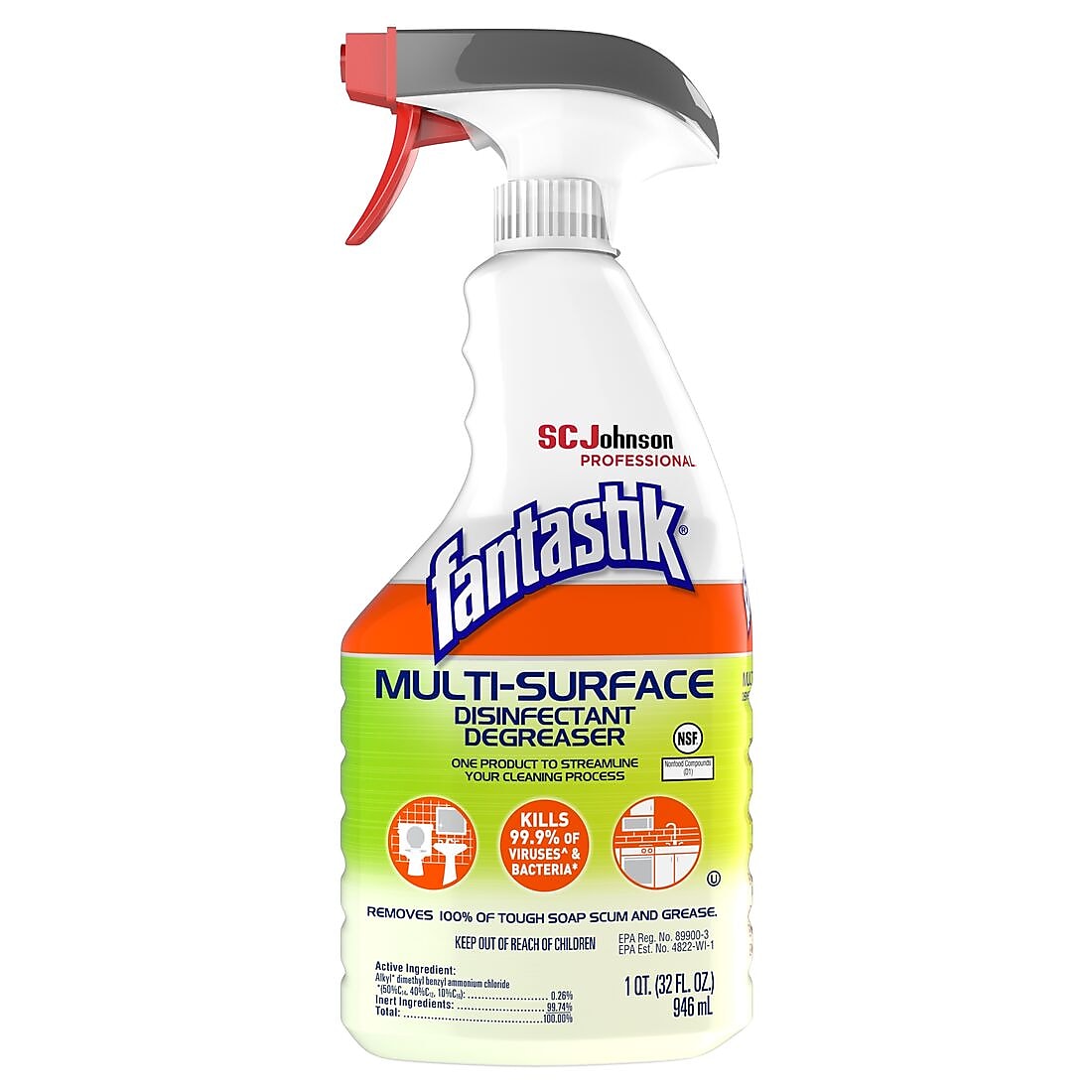Fantastik Multi-surface Disinfectant Degreaser, 32 Oz.