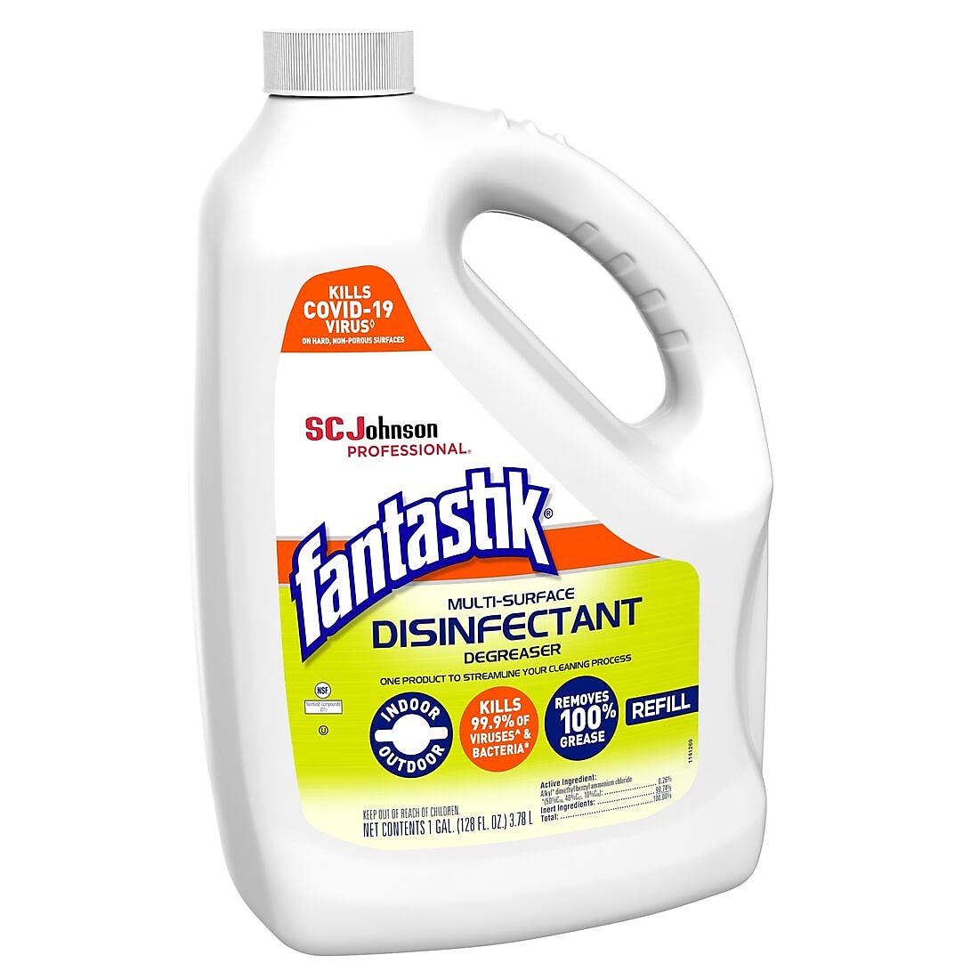 Fantastik Multi-Surface Disinfectant Degreaser, Fresh Scent, 1 gal., 4/Carton