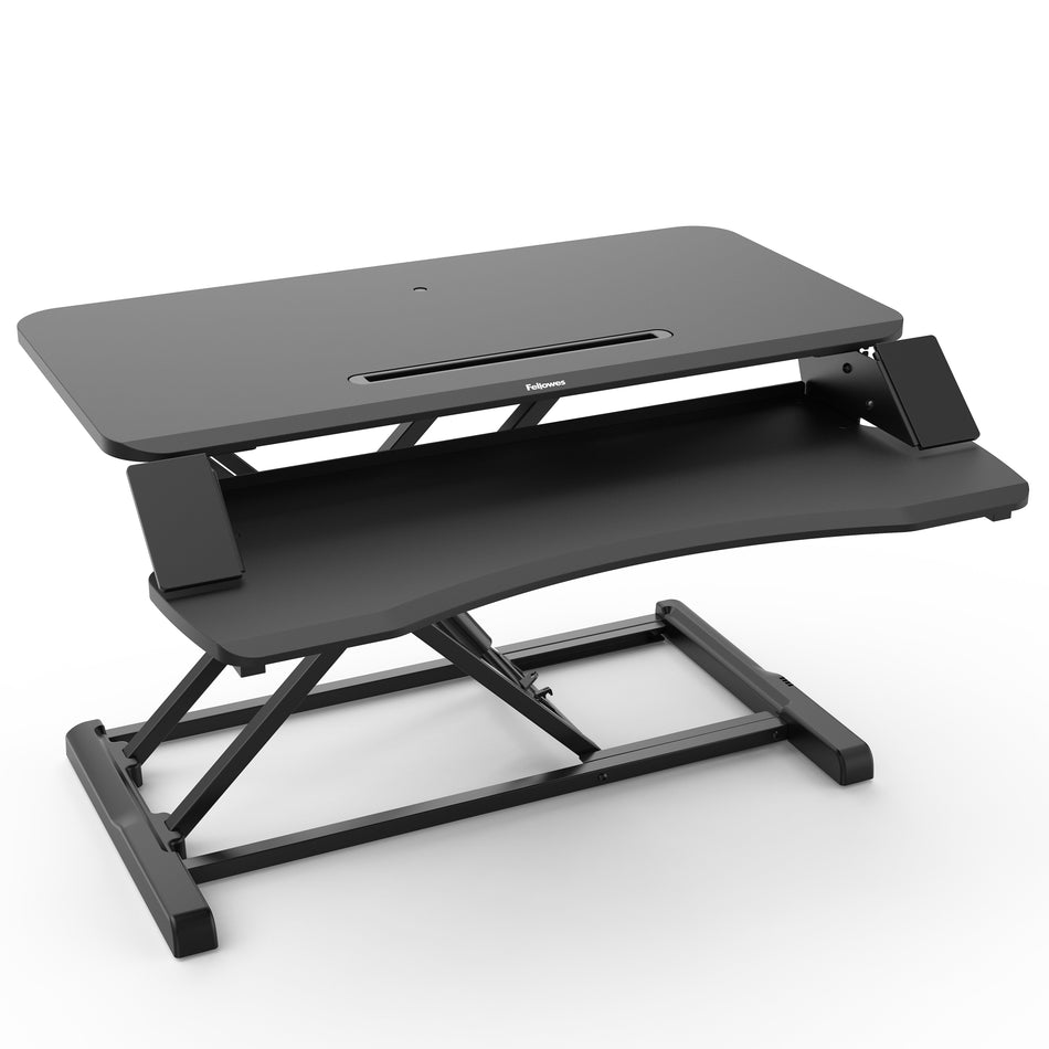 Fellowes Corsivo 32"W Manual Adjustable Standing Desk Converter, Black