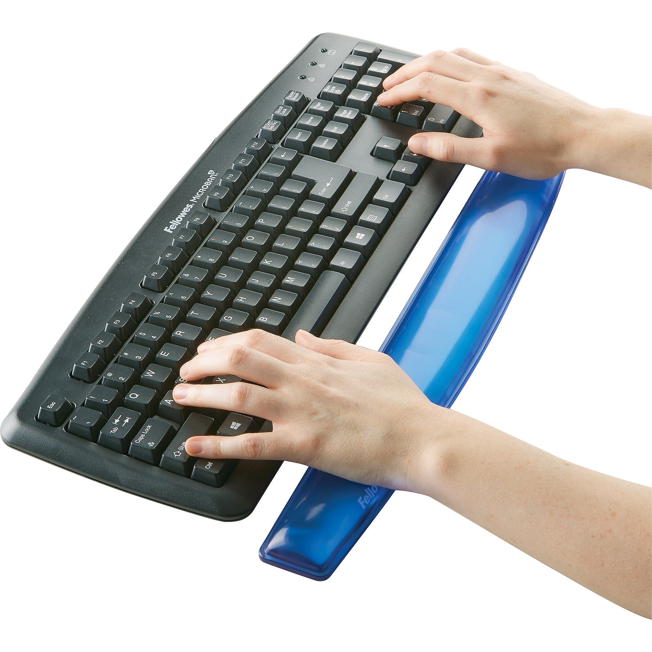 Fellowes Crystals Gel Wrist Rest, Blue