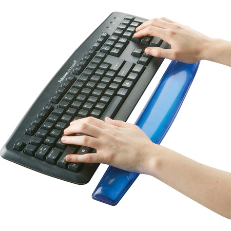 Fellowes Crystals Gel Wrist Rest, Blue