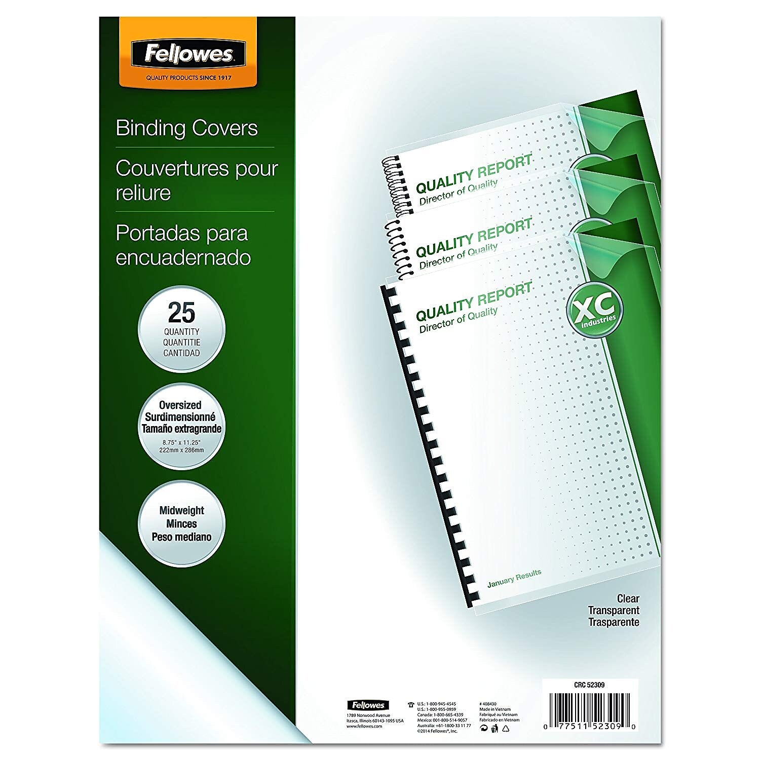 Fellowes Crystals Presentation Covers, 8-3/4