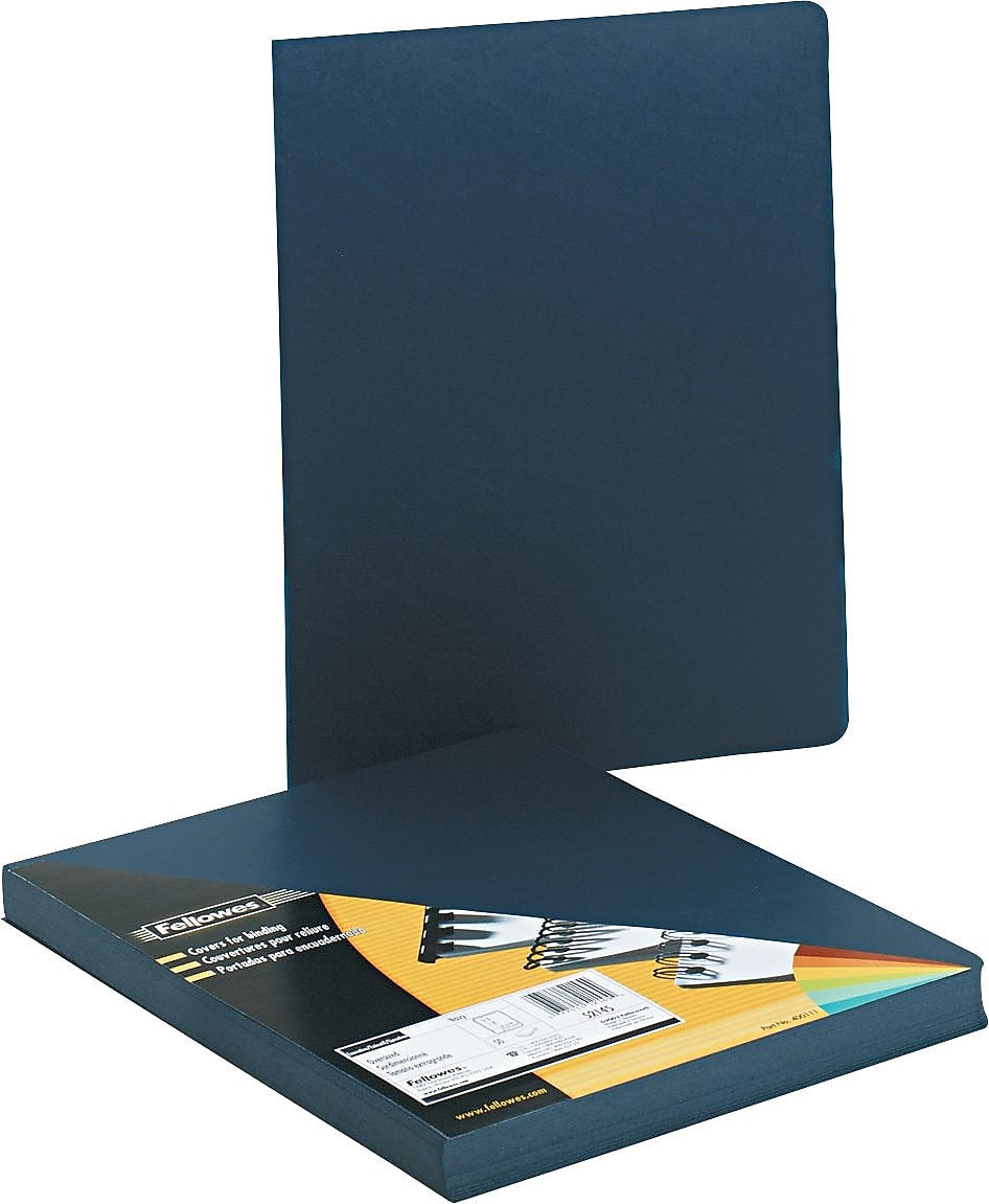 Fellowes® Executive Binding Covers, Leather Texture, Oversized, Rounded Corners, 8 3/4