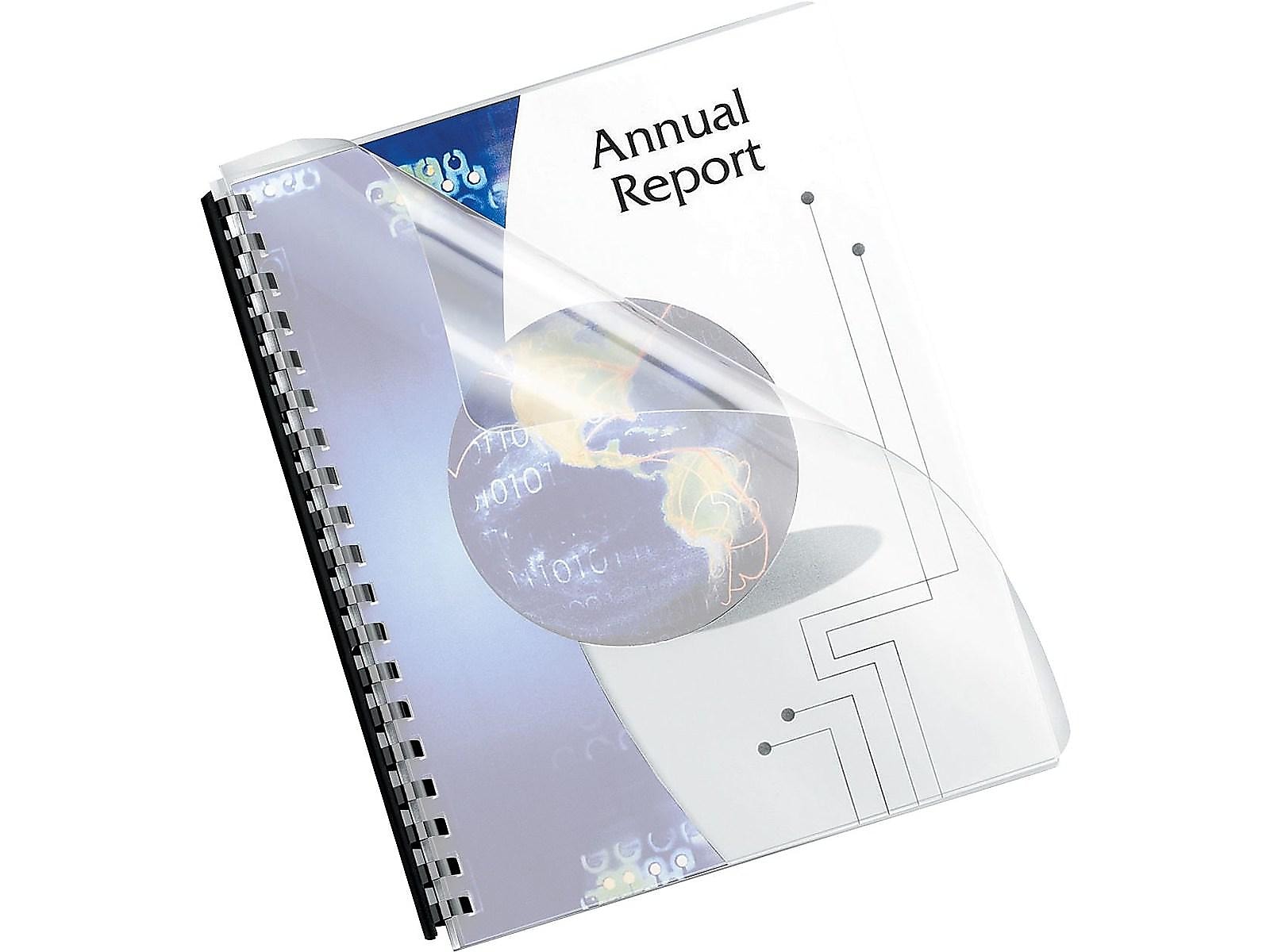 Fellowes Futura Presentation Covers Oversize, Frosted Presentation Covers, 8.75