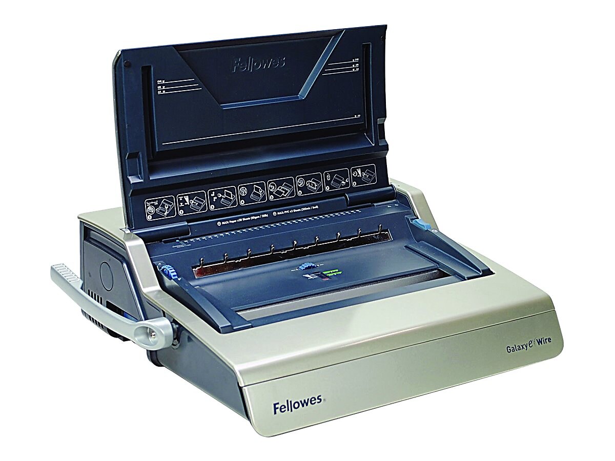 Fellowes Galaxy-E Wire Binding Machine, 130 Sheet Capacity, Gray