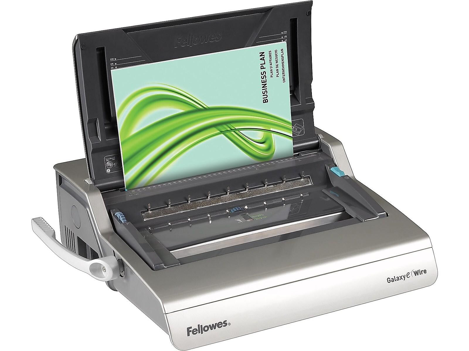 Fellowes Galaxy-E Wire Binding Machine, 130 Sheet Capacity, Gray