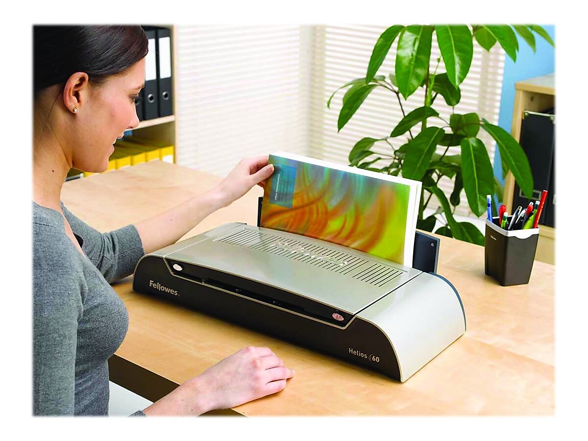 Fellowes Helios 60 Thermal Binding Machine, 600 Sheet Capacity, Platinum/Graphite