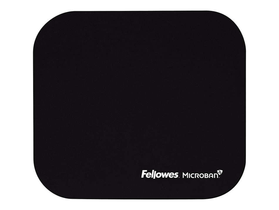 Fellowes Microban Non-Skid Mouse Pad, Black