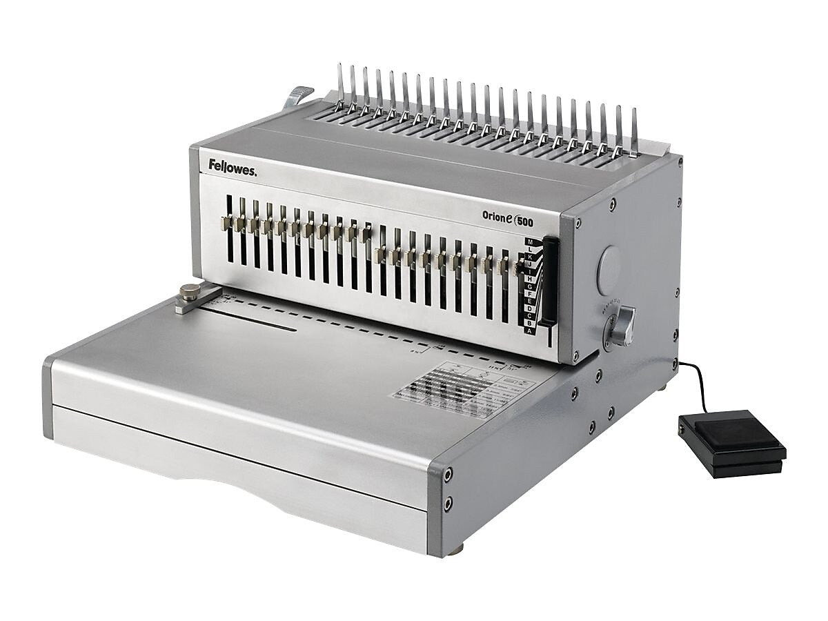 Fellowes Orion Comb Binding Machine, 500 Sheet Capacity, Silver