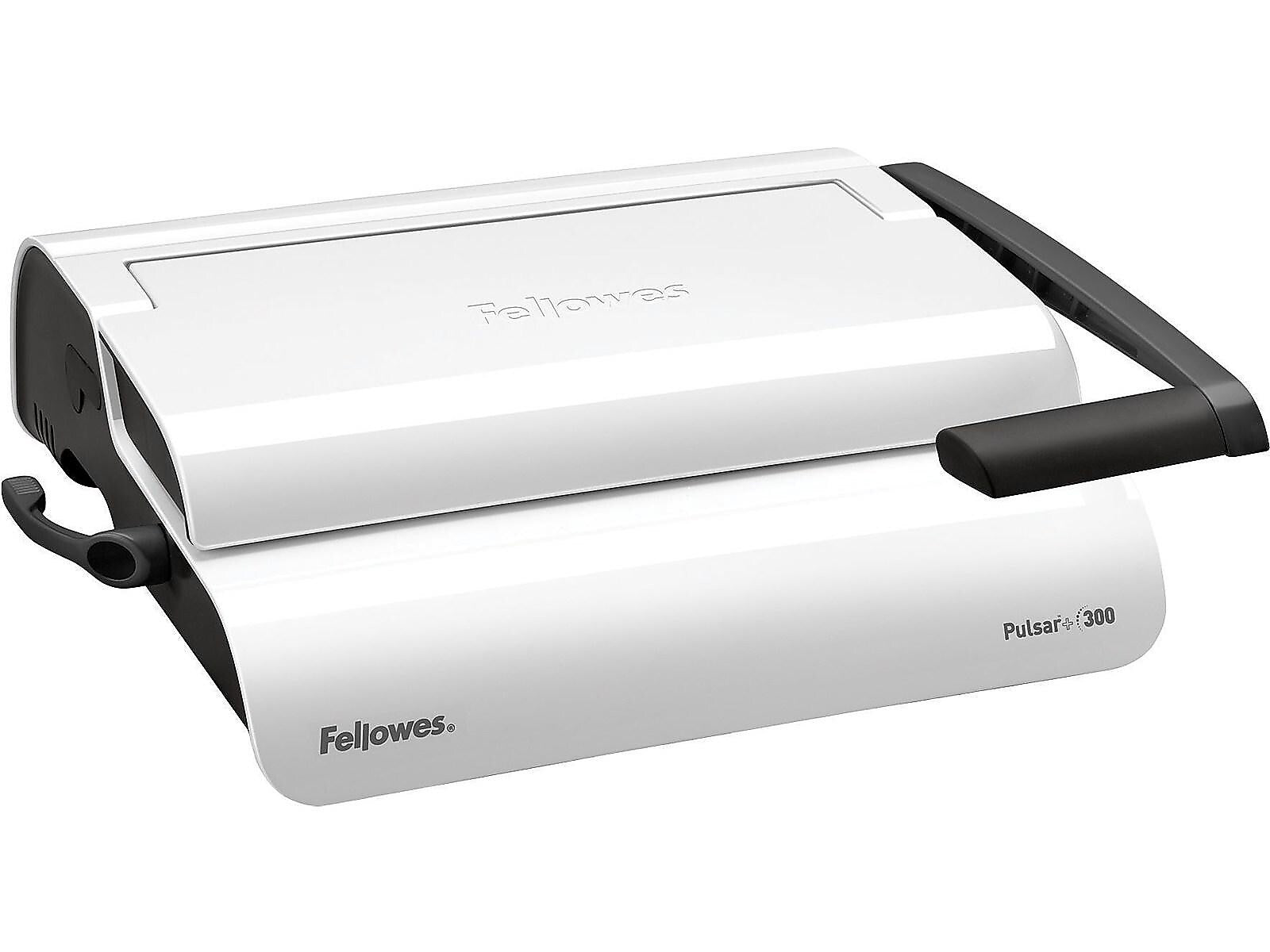 Fellowes Pulsar+ Comb Binding Machine, 300 Sheet Capacity, White/Black