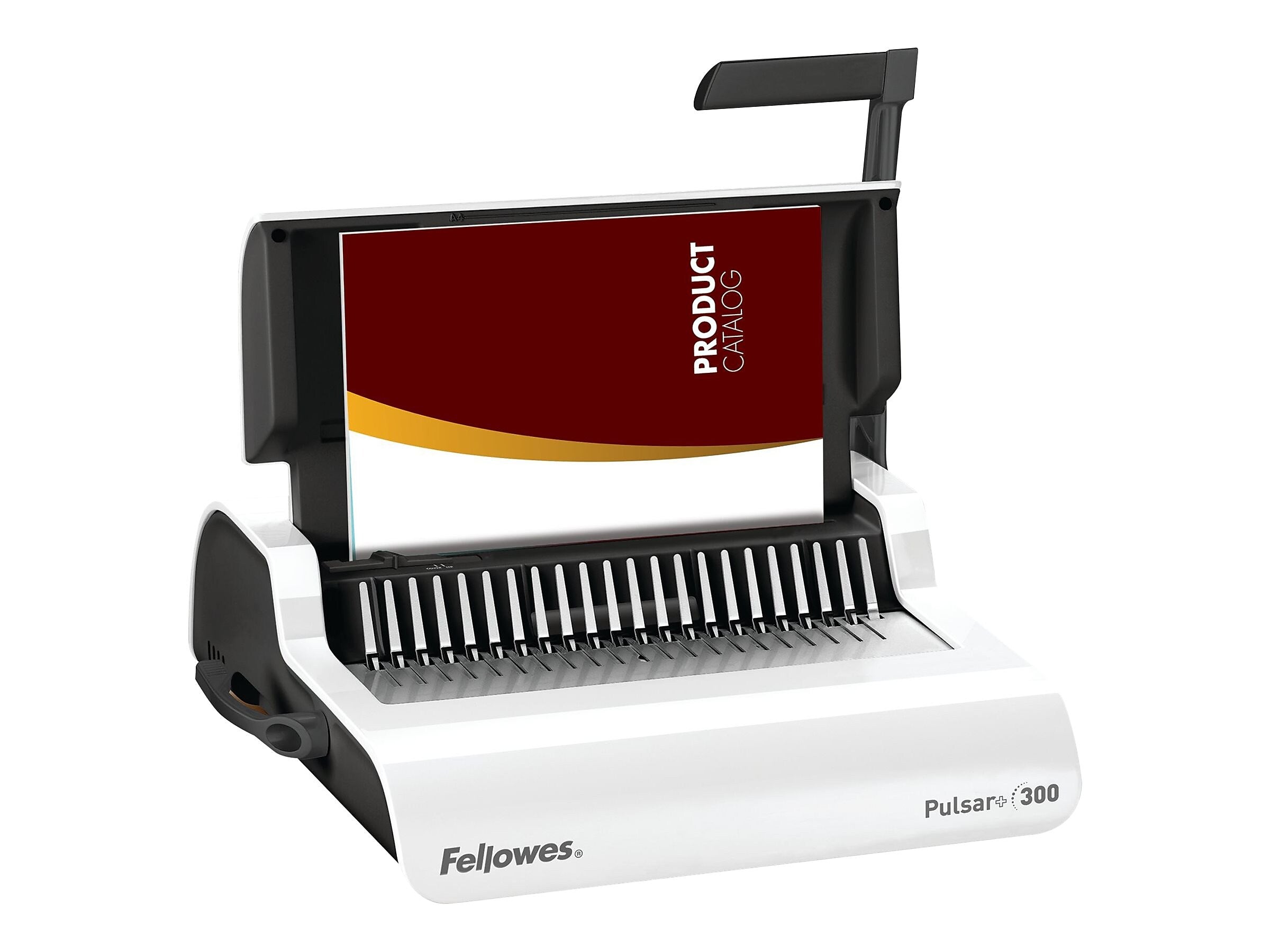 Fellowes Pulsar+ Comb Binding Machine, 300 Sheet Capacity, White/Black