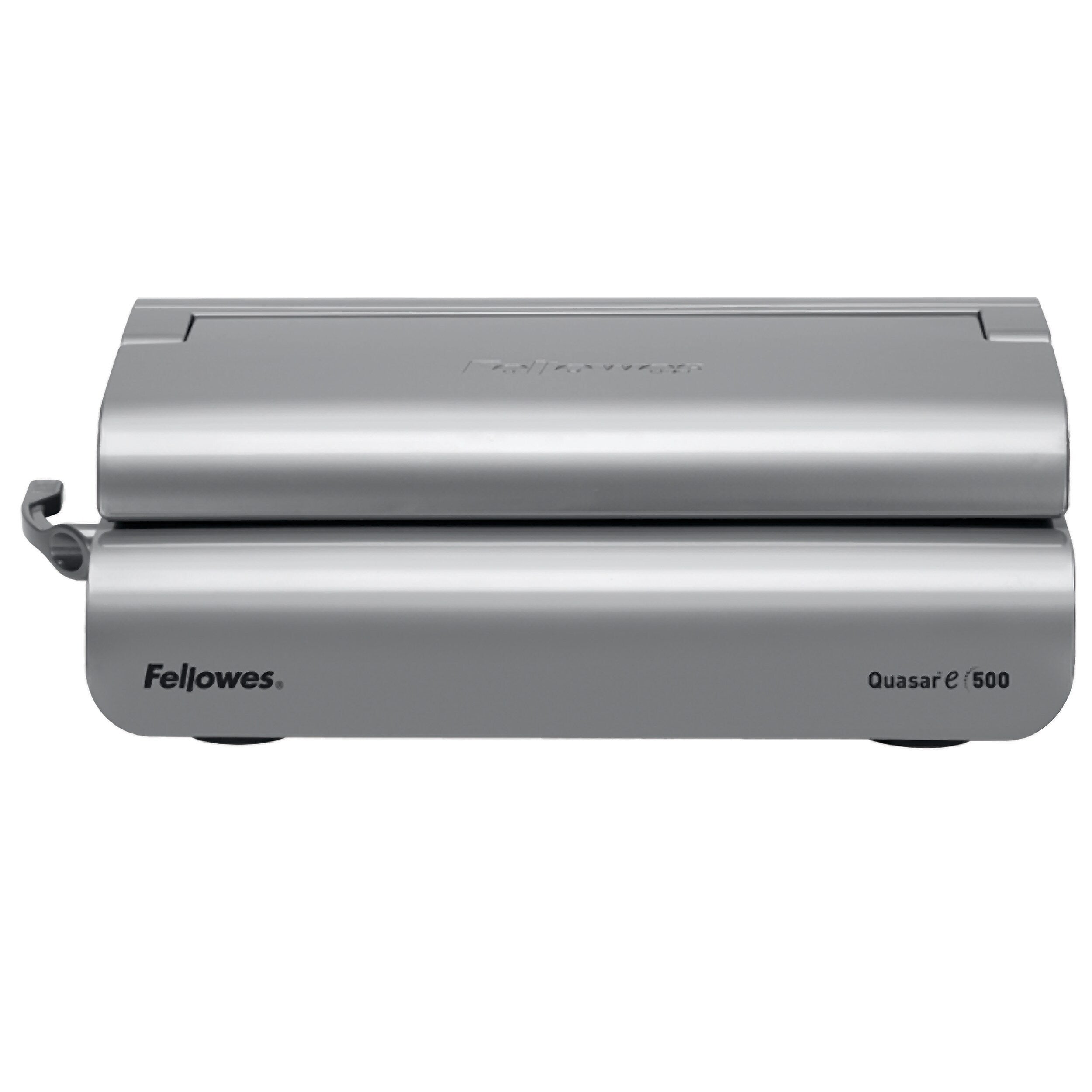 Fellowes Quasar-E Comb Binding Machine, 500 Sheet Capacity, Metallic Silver/Black