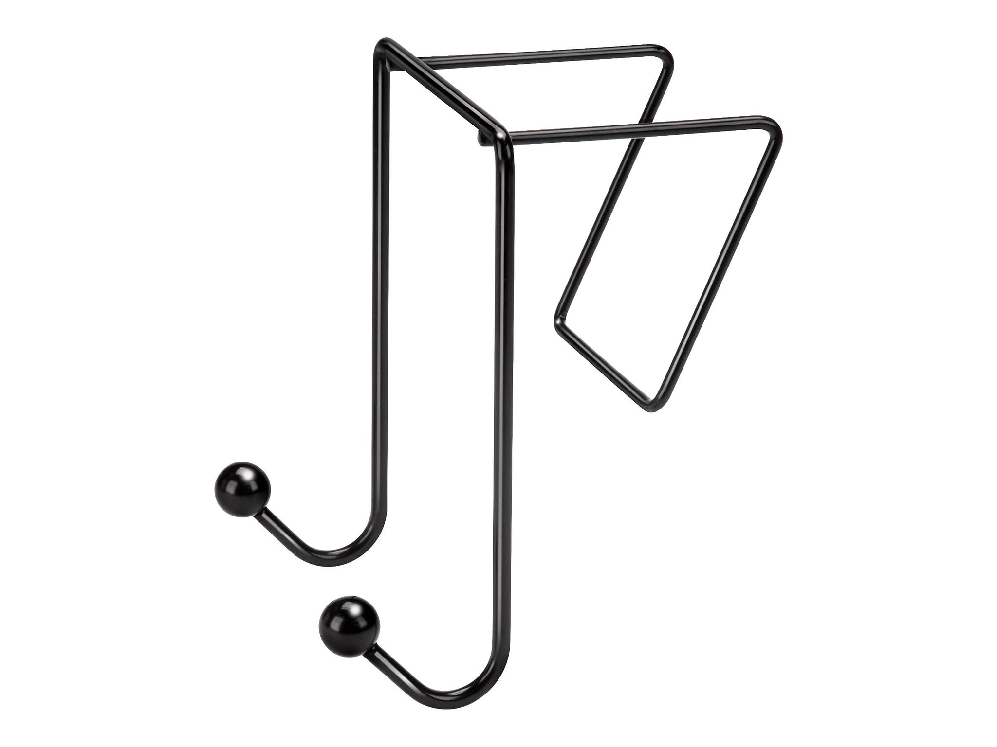 Fellowes Wire Partition Additions Plastic Double Coat Hook, Black