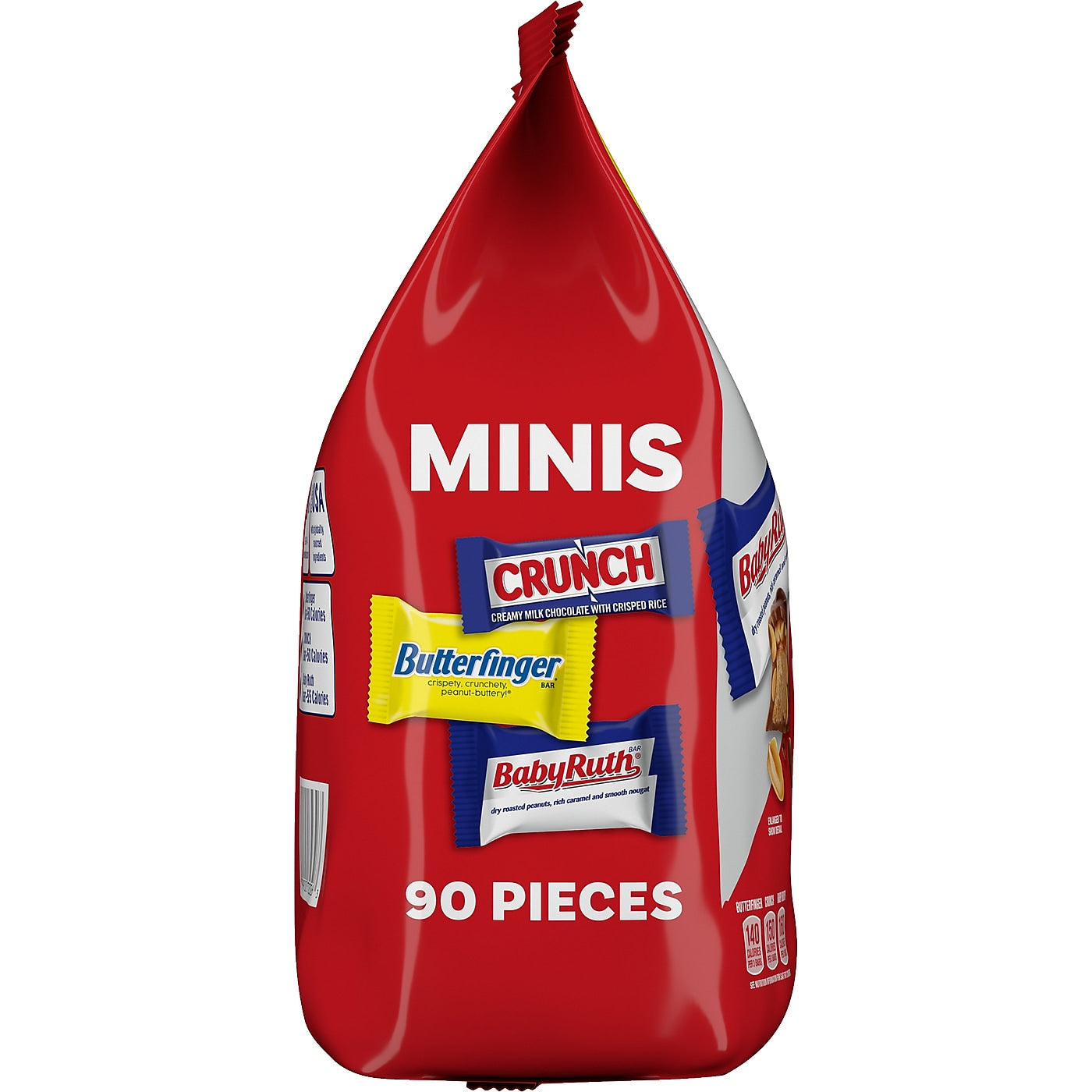 Ferrero Butterfinger, CRUNCH, and Baby Ruth Assorted Minis Candy Bars, 90ct, 32.4oz