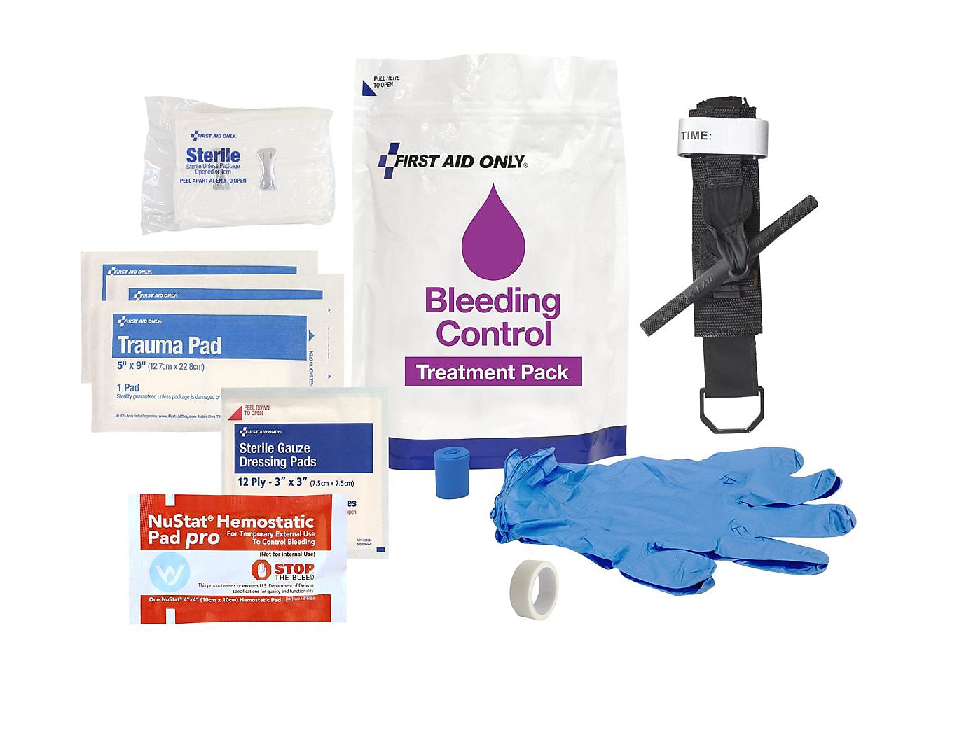 First Aid Only 12-Piece Bleeding Control Treatment Pack